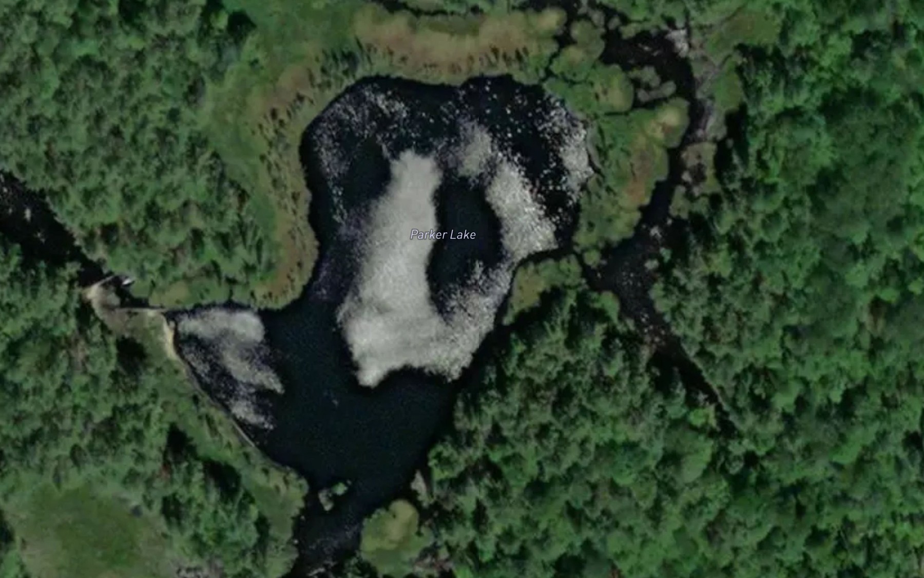 Satellite map of the Parker Lake