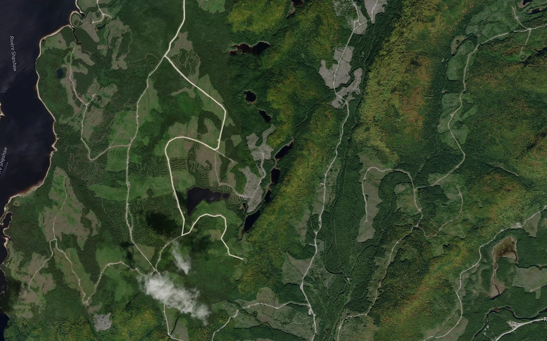 Satellite map of the Lac des Quartiers