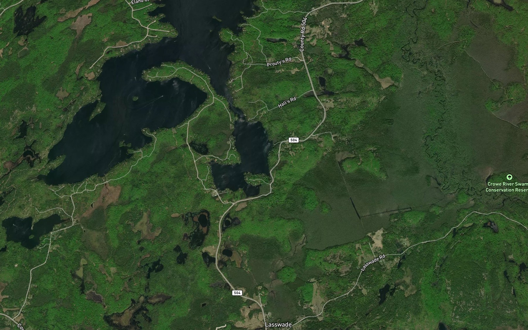 Satellite map of the Gilmour Bay
