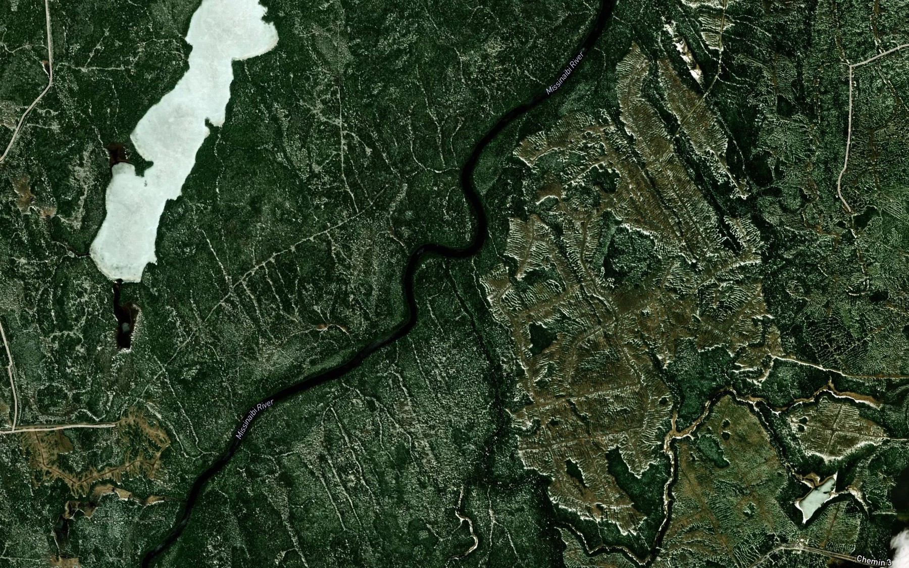 Satellite map of the Ericson Creek
