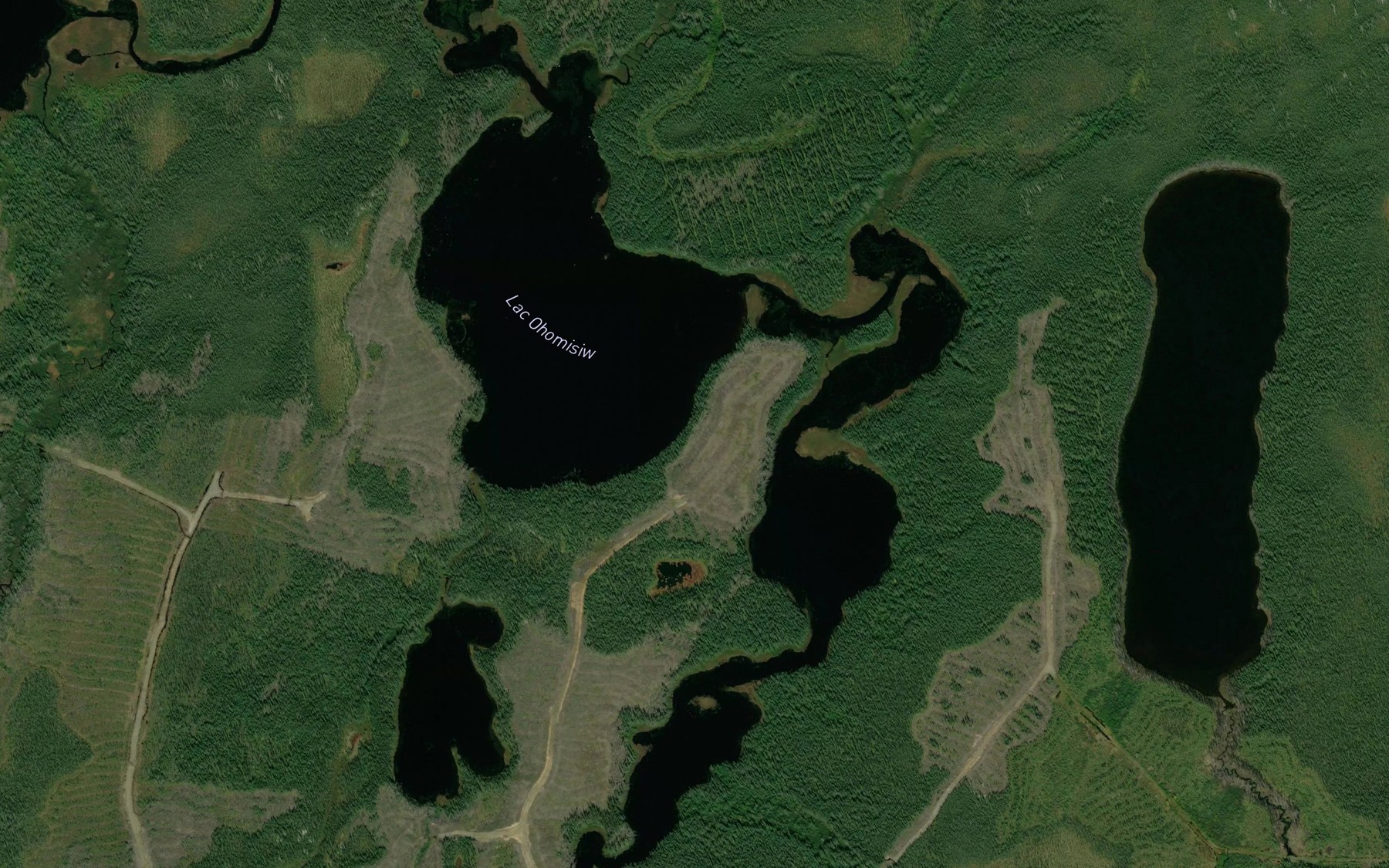 Satellite map of the Lac Ohomisiw
