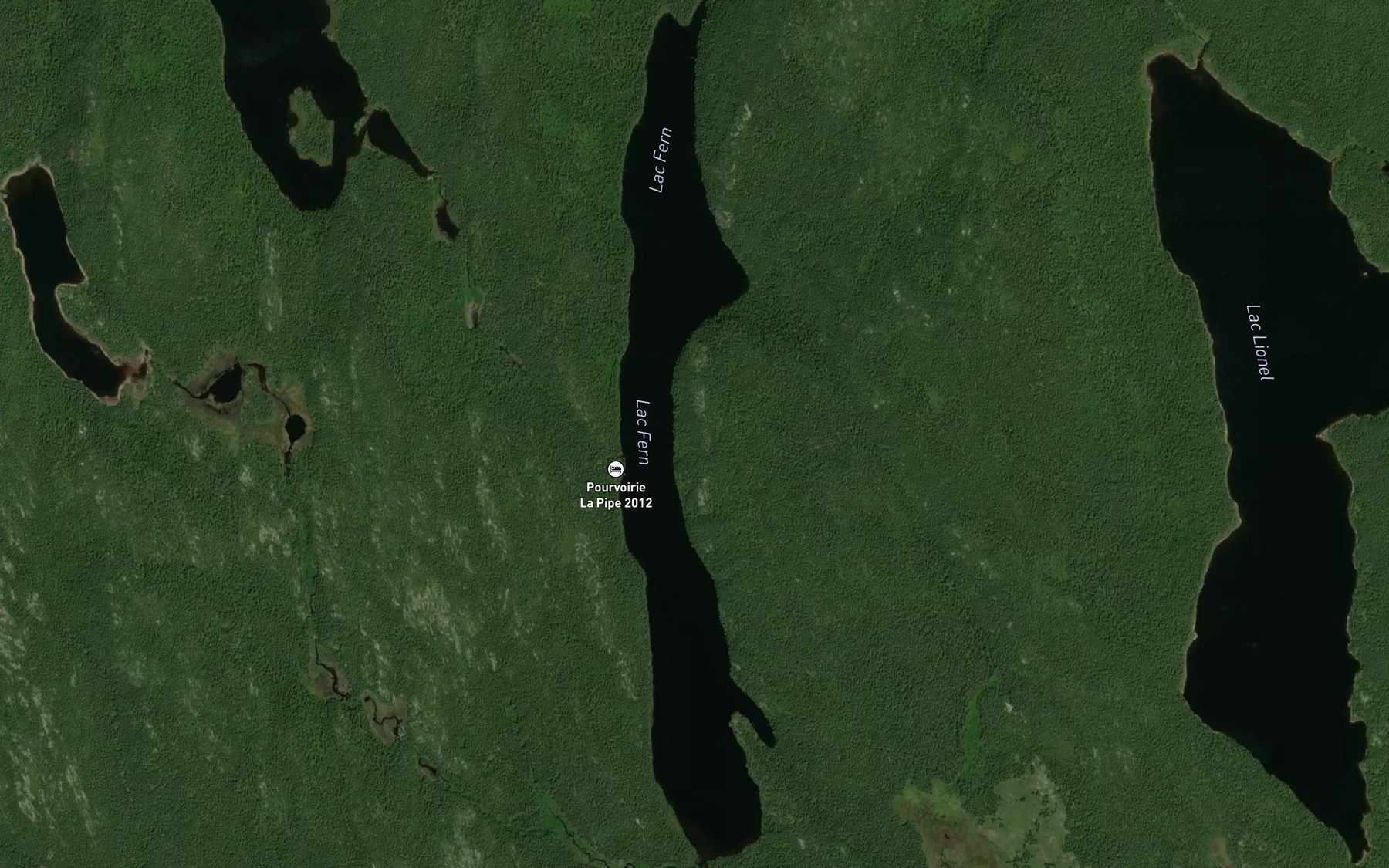 Satellite map of the Lac Fern