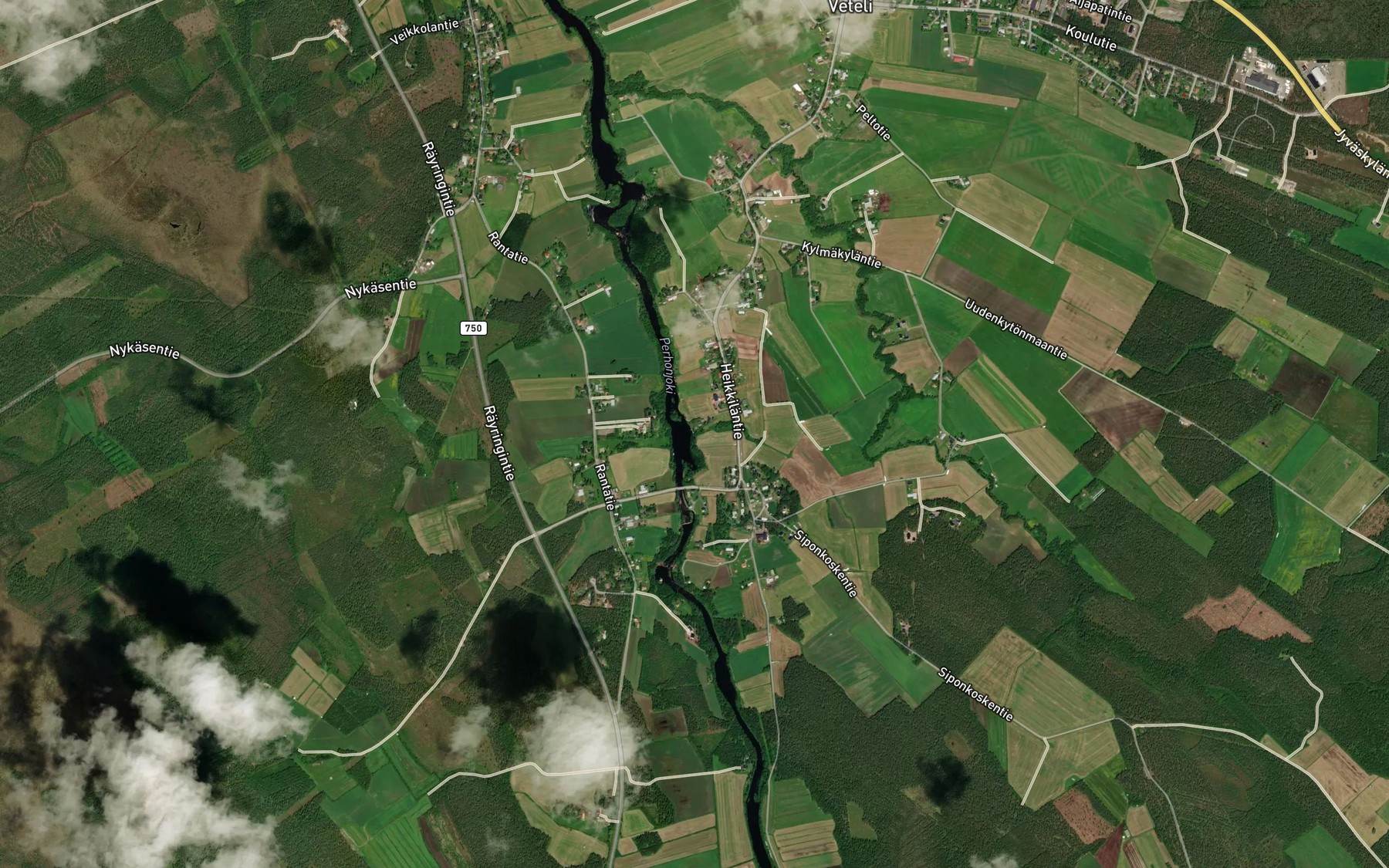 Satellite map of the Saviluoma
