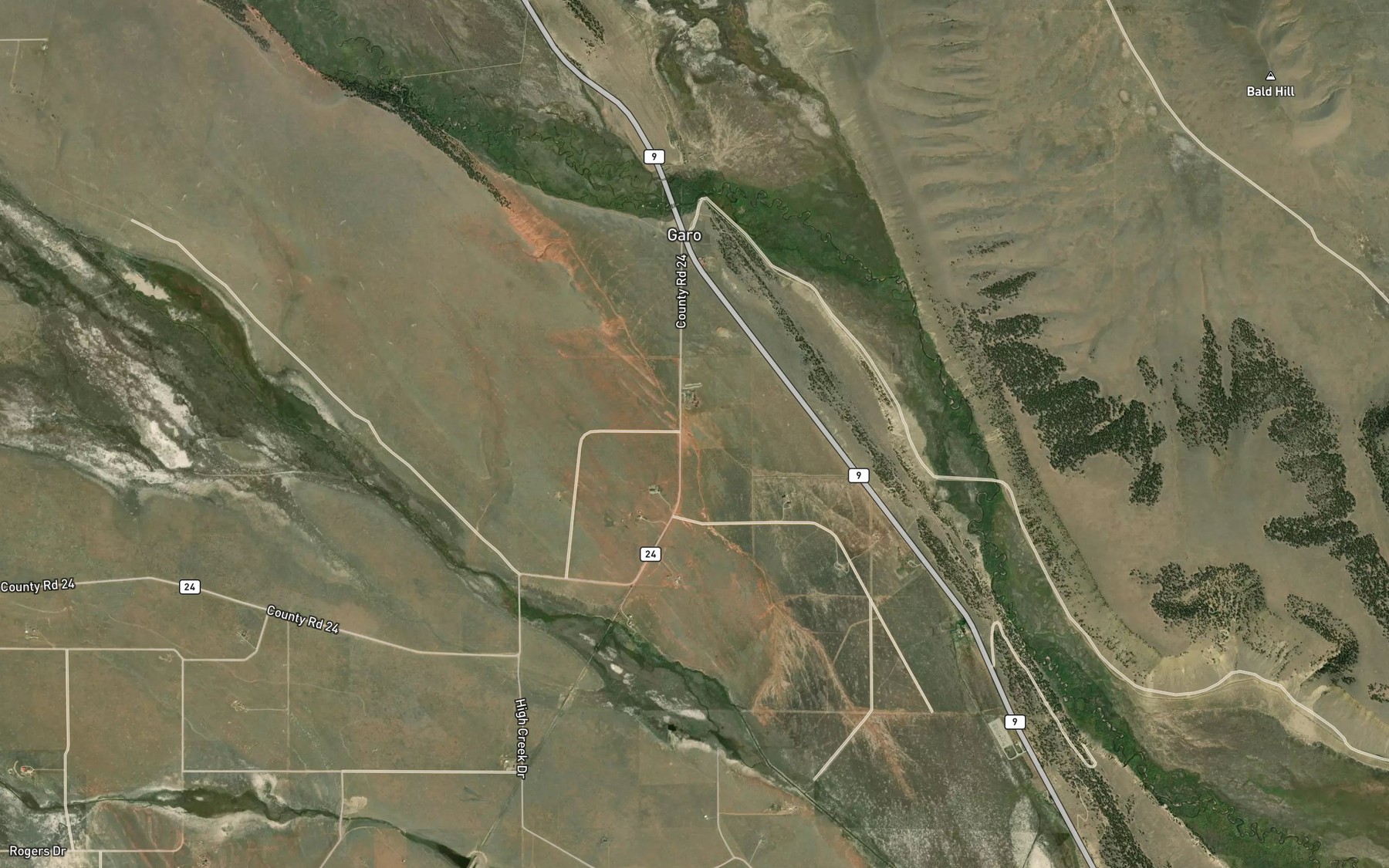 Satellite map of the Elisha-Alden Ditch