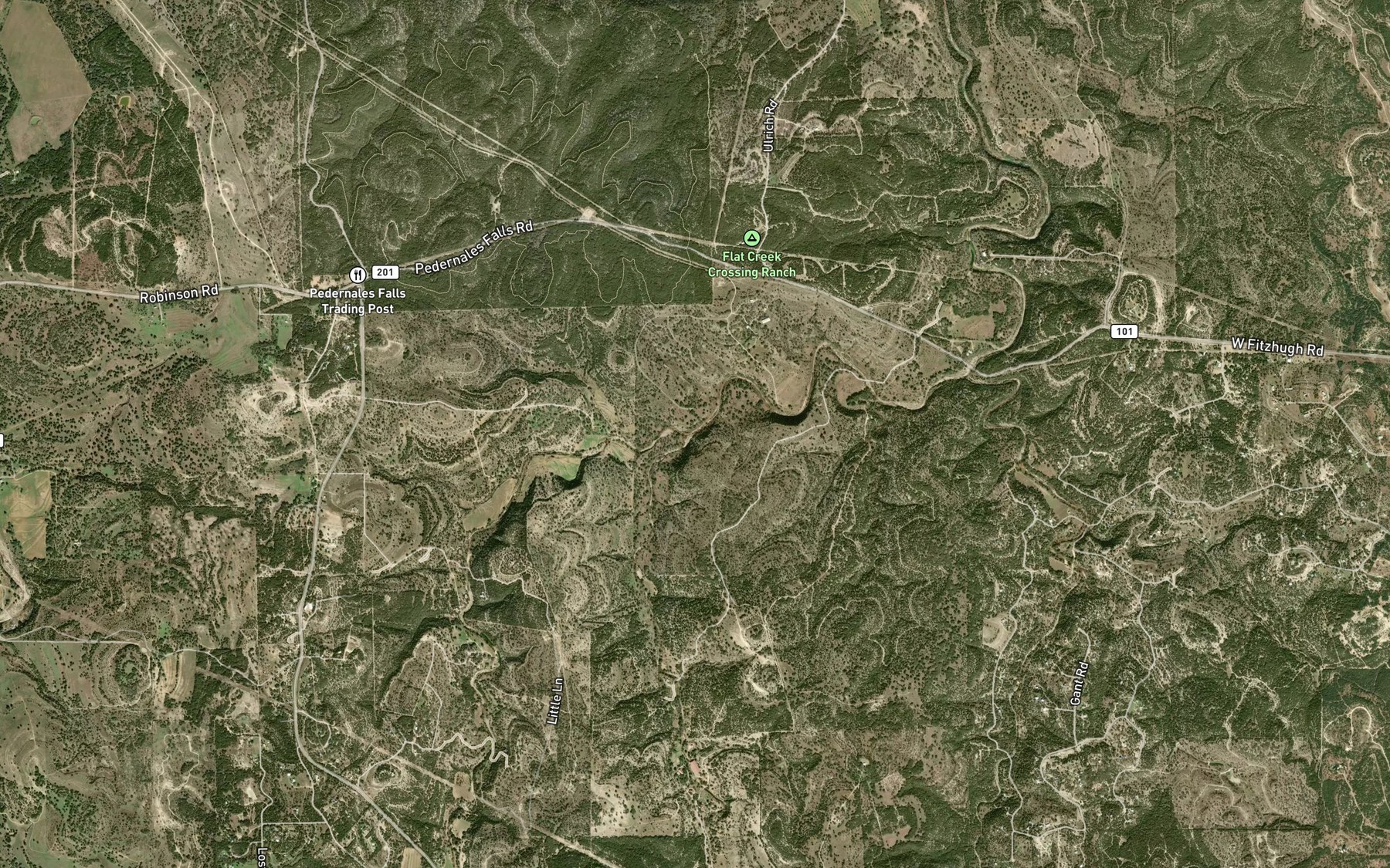 Satellite map of the Calohan Creek