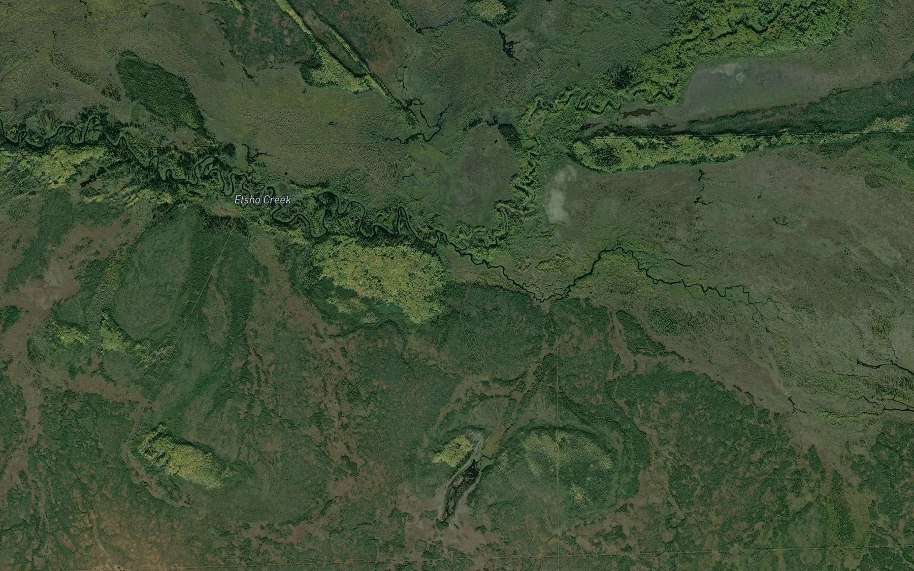 Satellite map of the Etsho Creek