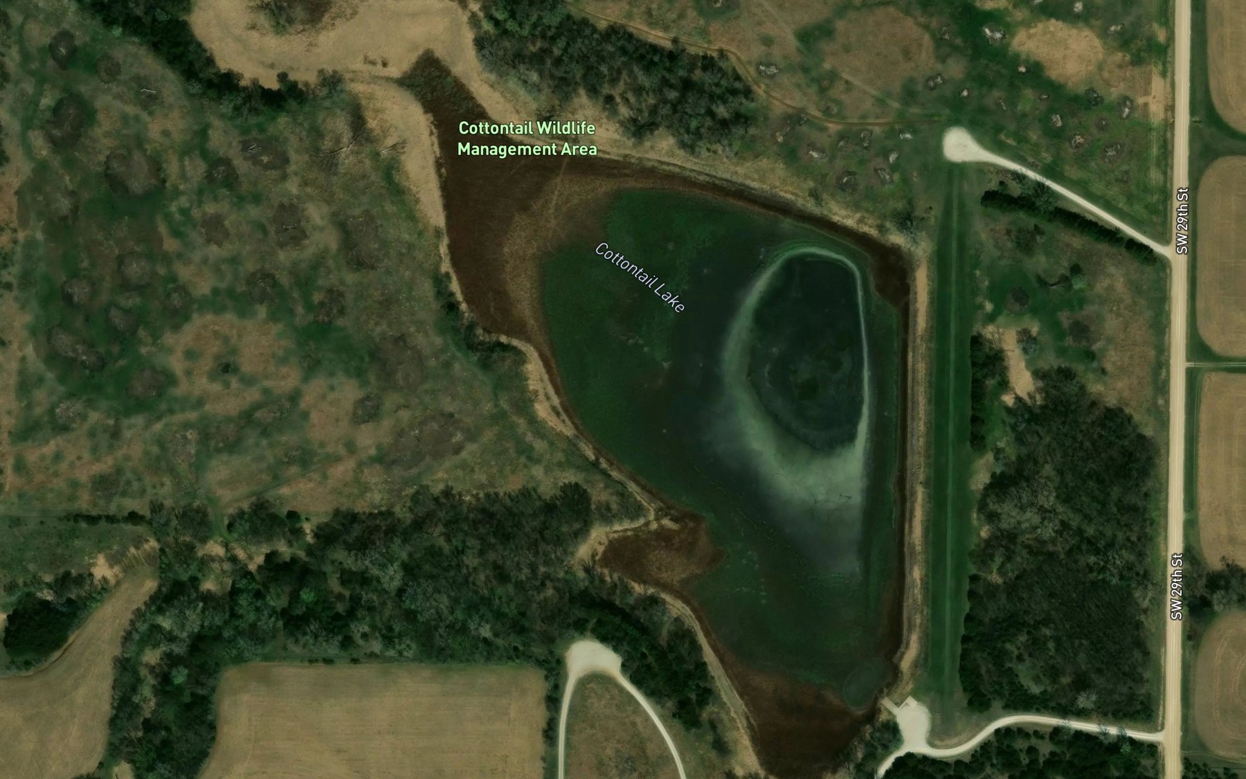 Satellite map of the Salt Creek Reservoir 17-A
