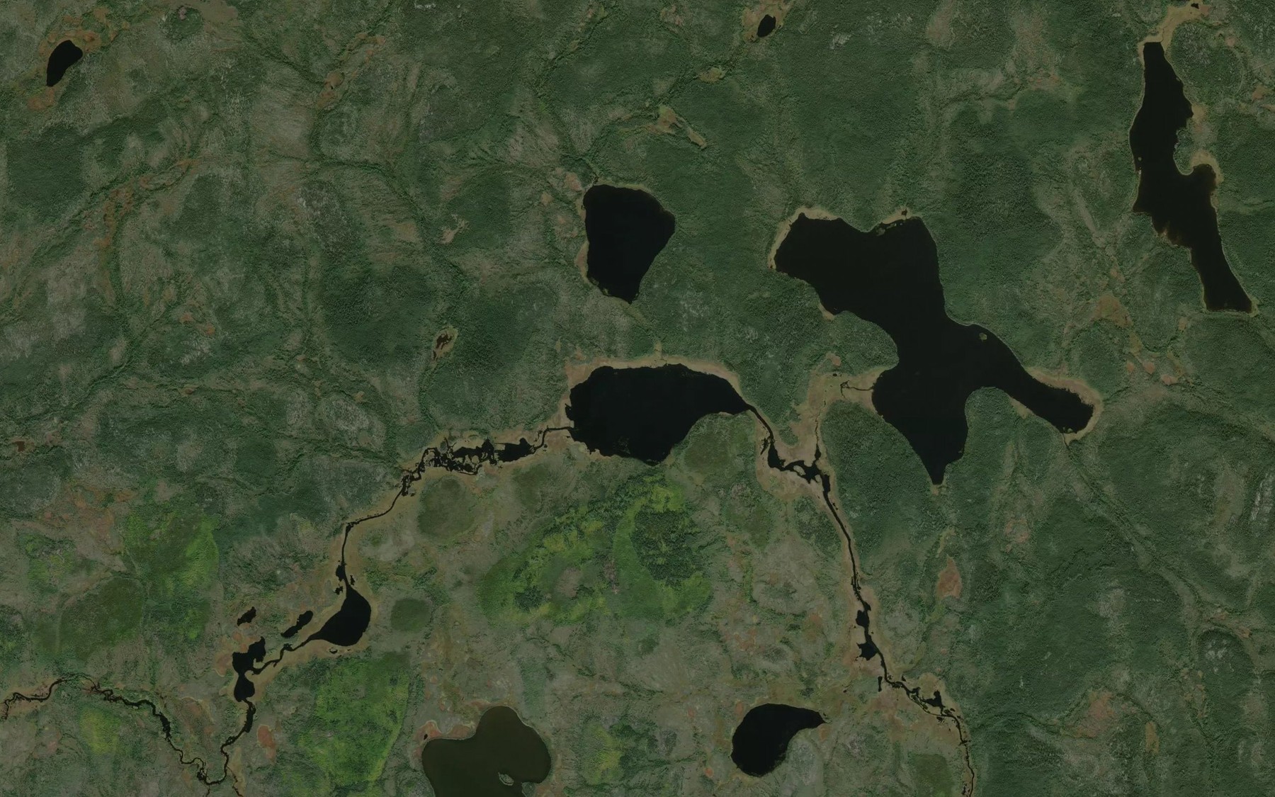 Satellite map of the Omeechemotayokewin Lake