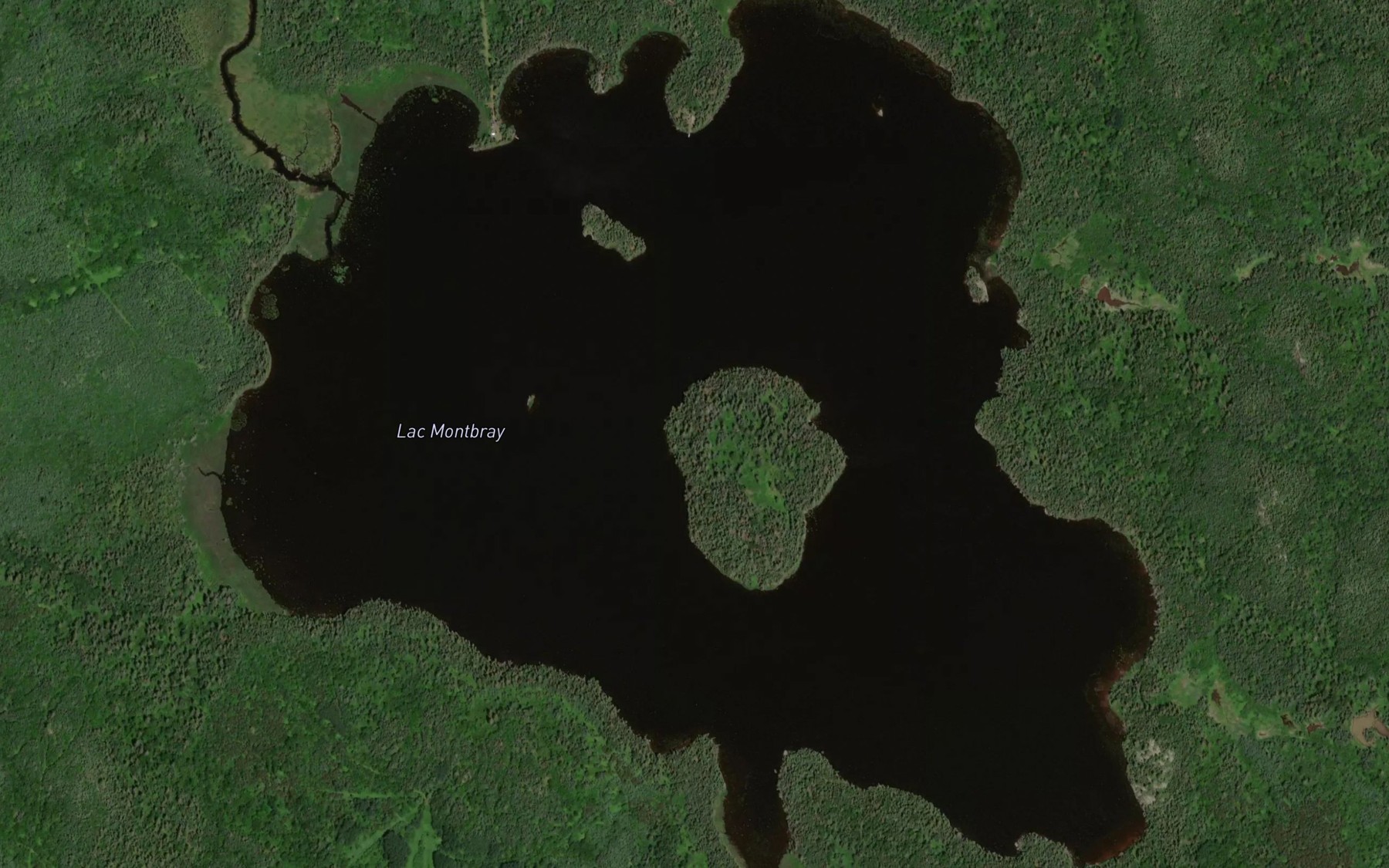 Satellite map of the Lac Montbray