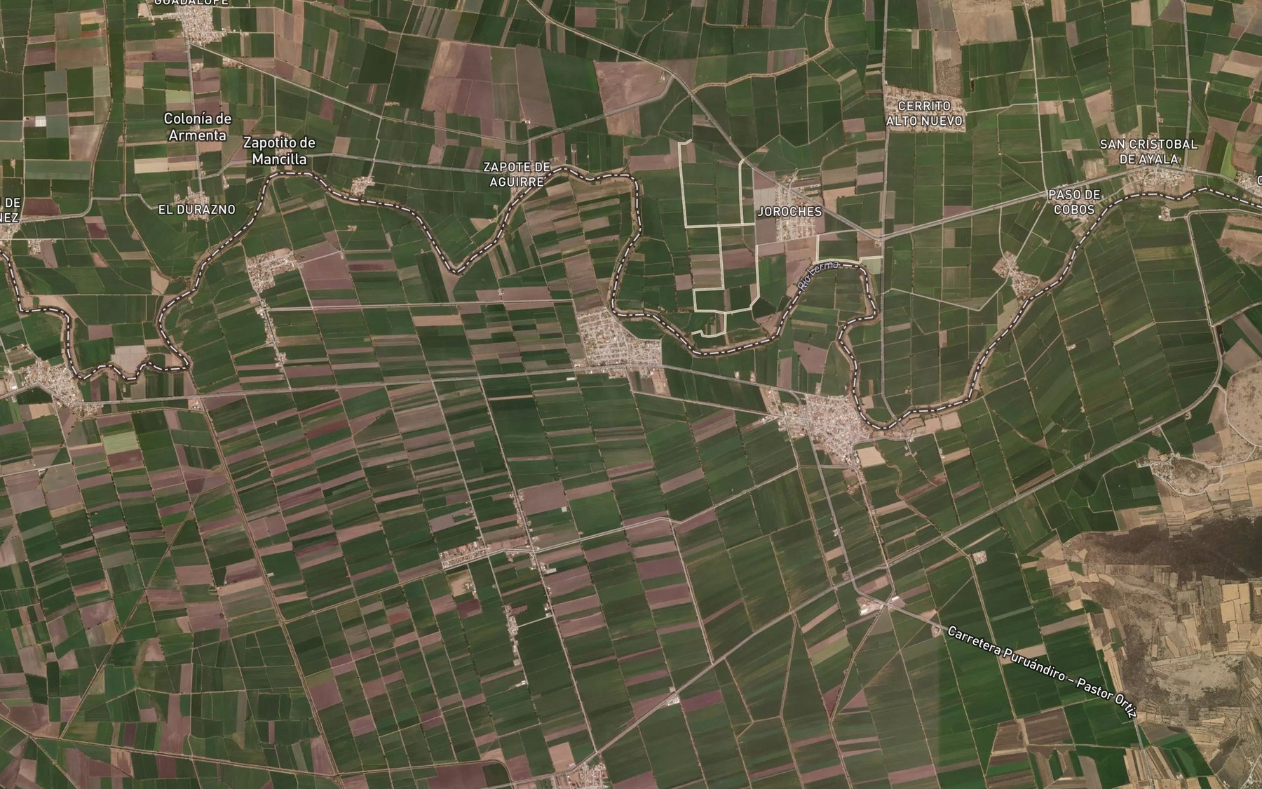 Satellite map of the Sauceda