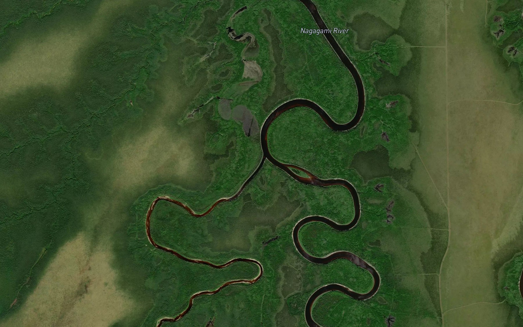 Satellite map of the Otasawian River