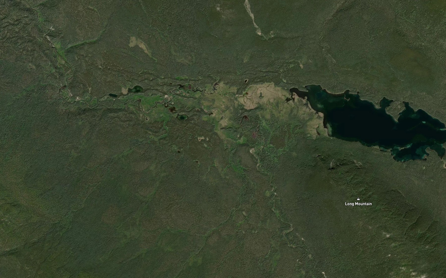 Satellite map of the Long Mountain Creek