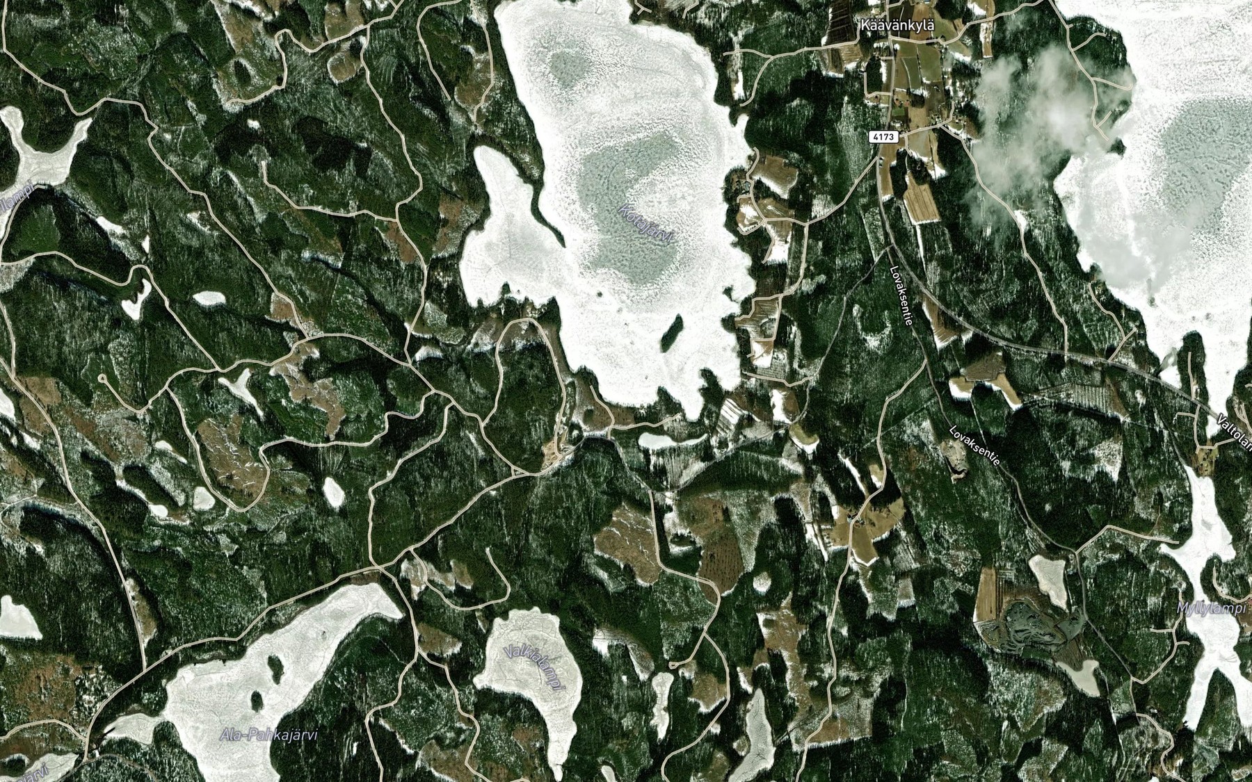 Satellite map of the Hautaranta