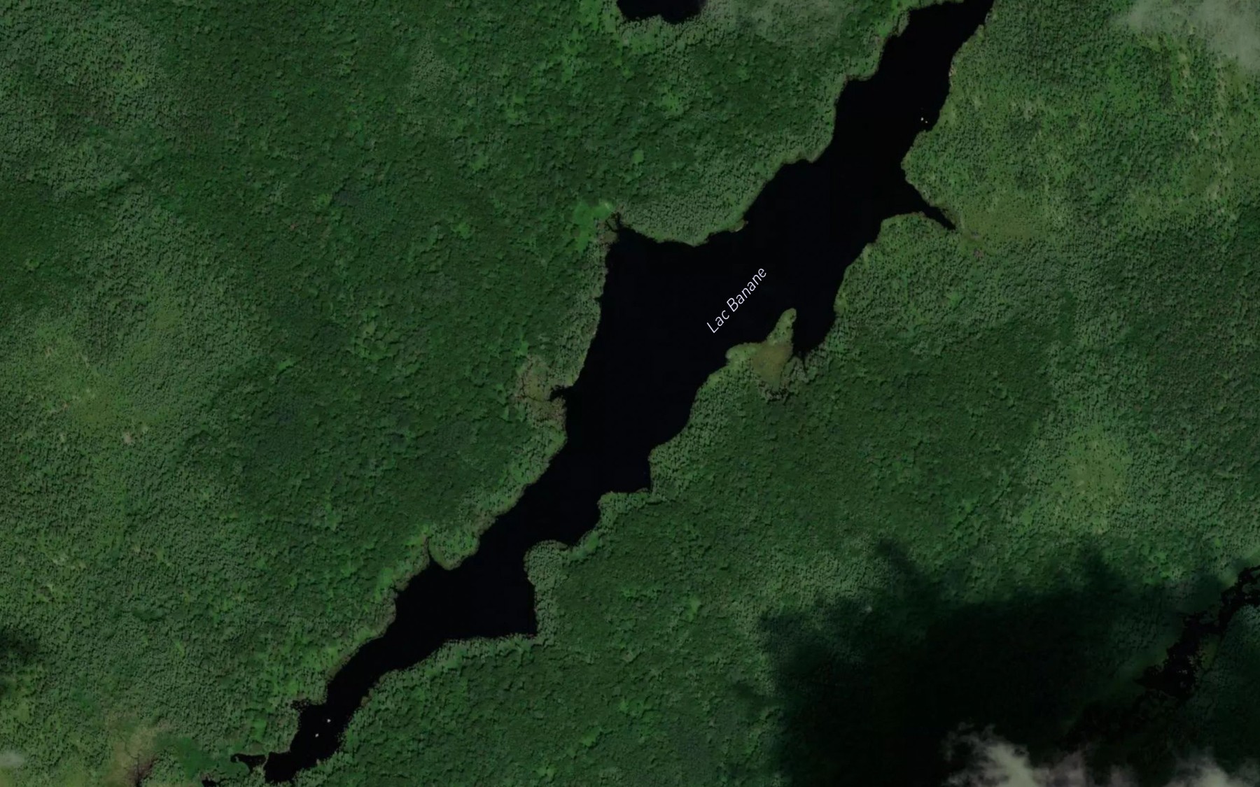 Satellite map of the Lac Banane