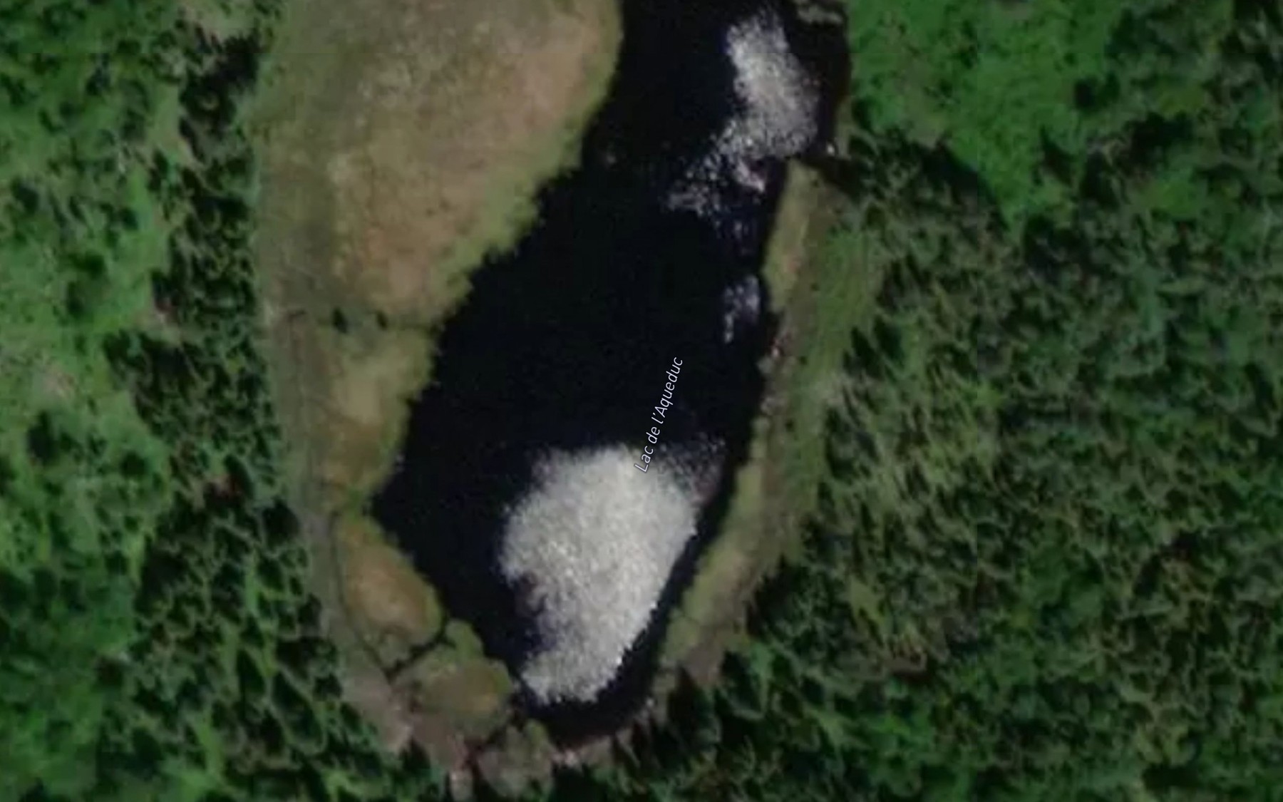 Satellite map of the Lac de l'Aqueduc