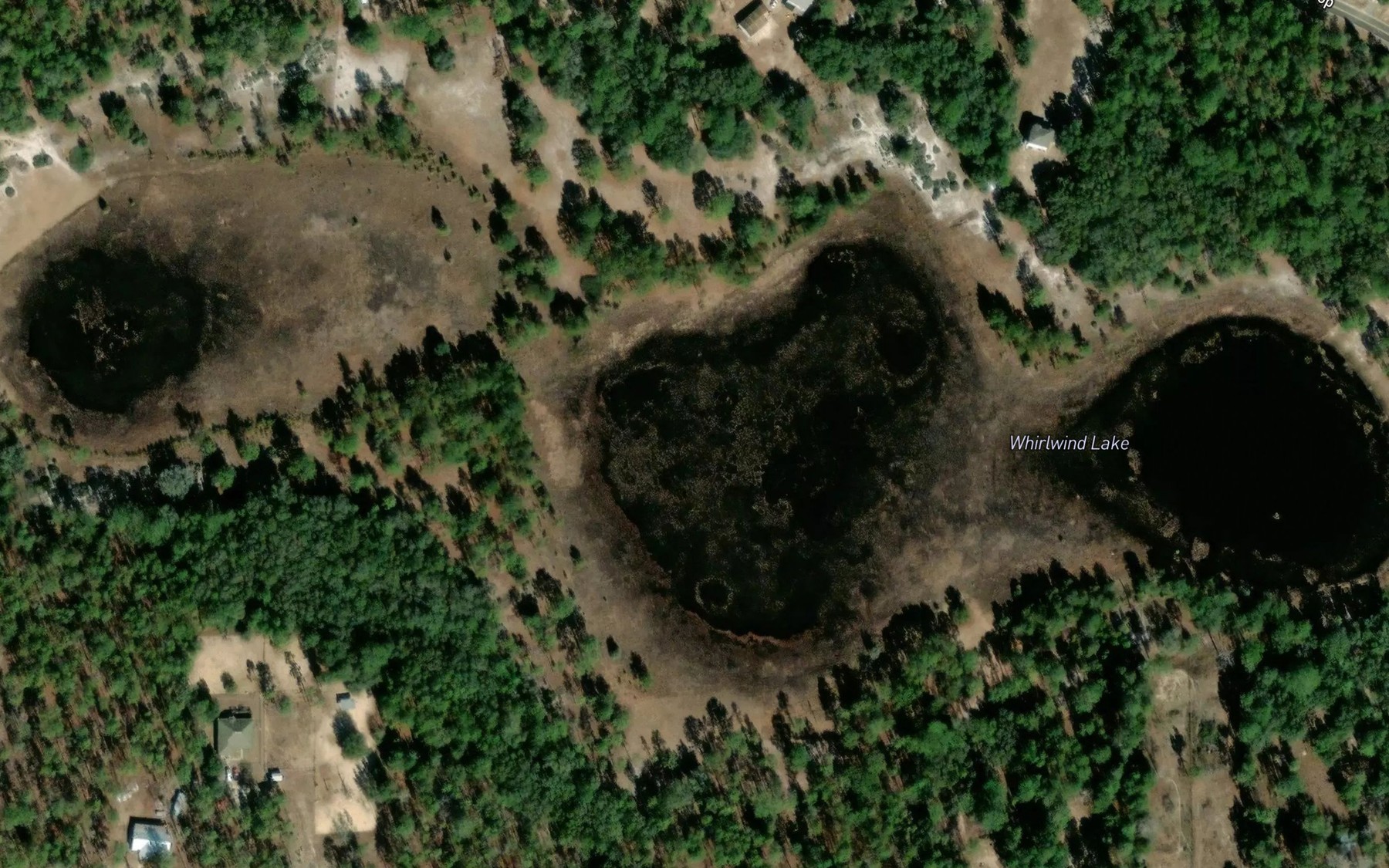 Satellite map of the Whirlwind Lake