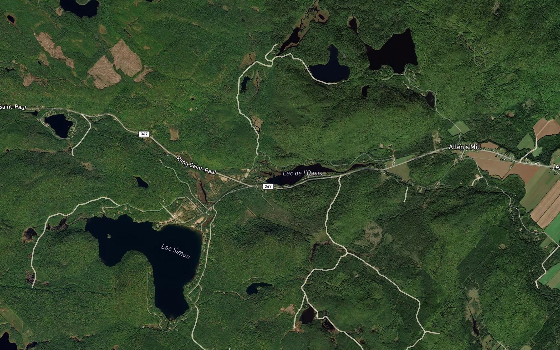 Satellite map of the Decharge du Lac Simon