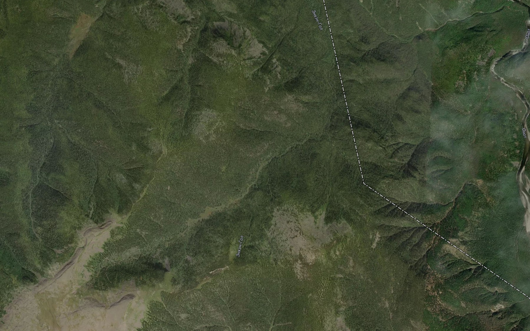 Satellite map of the Ugun Gol