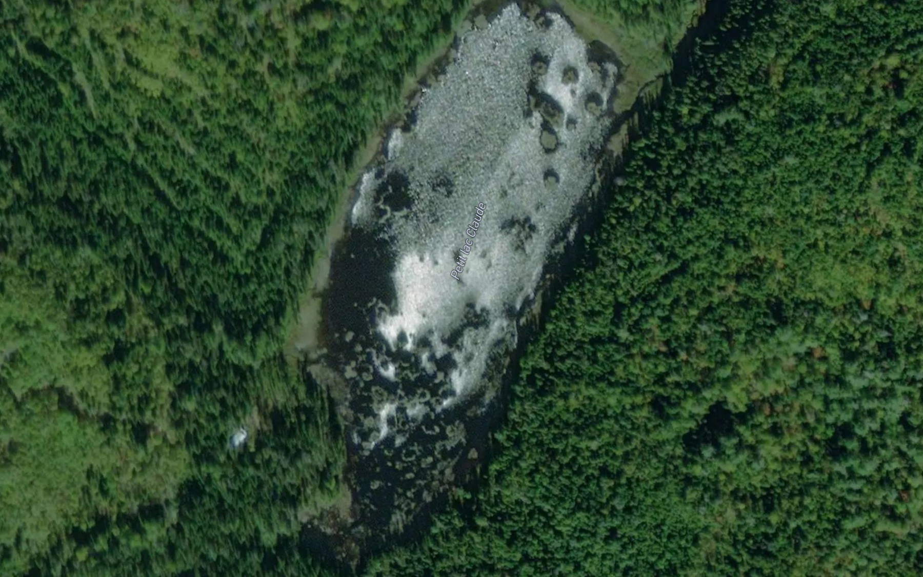 Satellite map of the Petit lac Claude