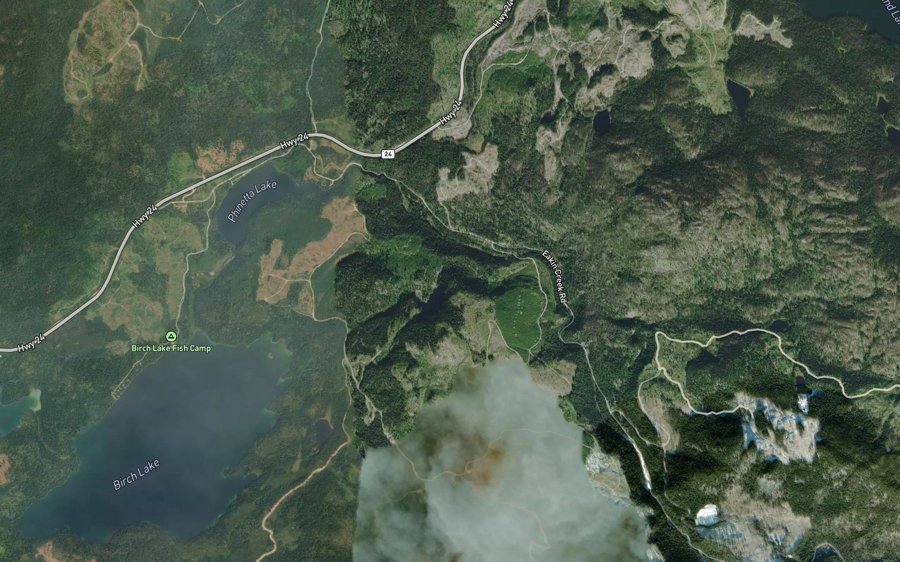 Satellite map of the Eagle Creek