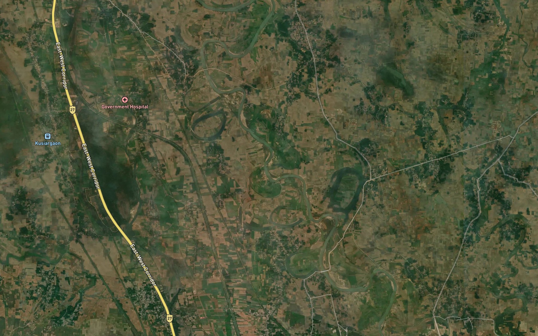 Satellite map of the Parman Nadi