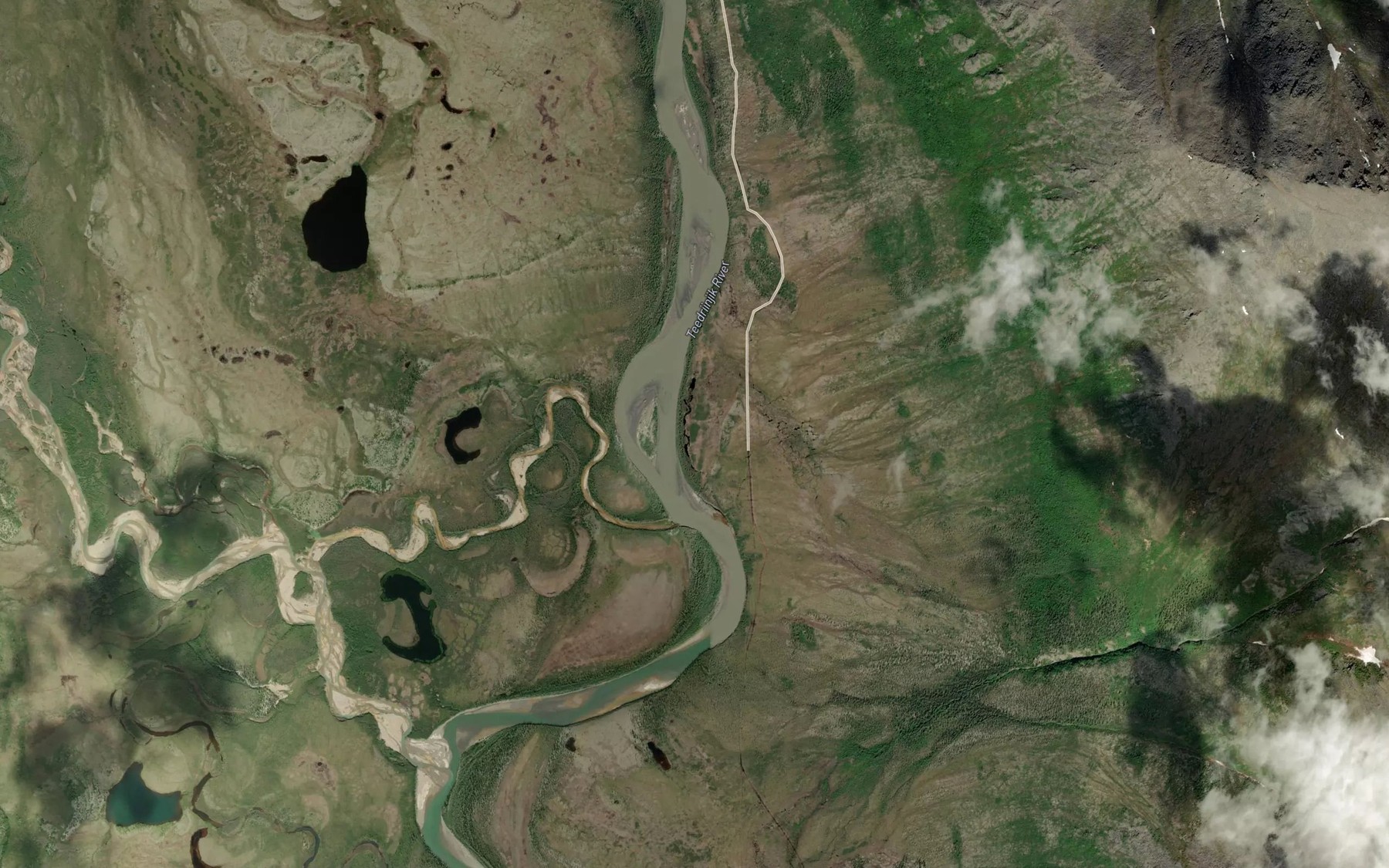 Satellite map of the Baby Creek