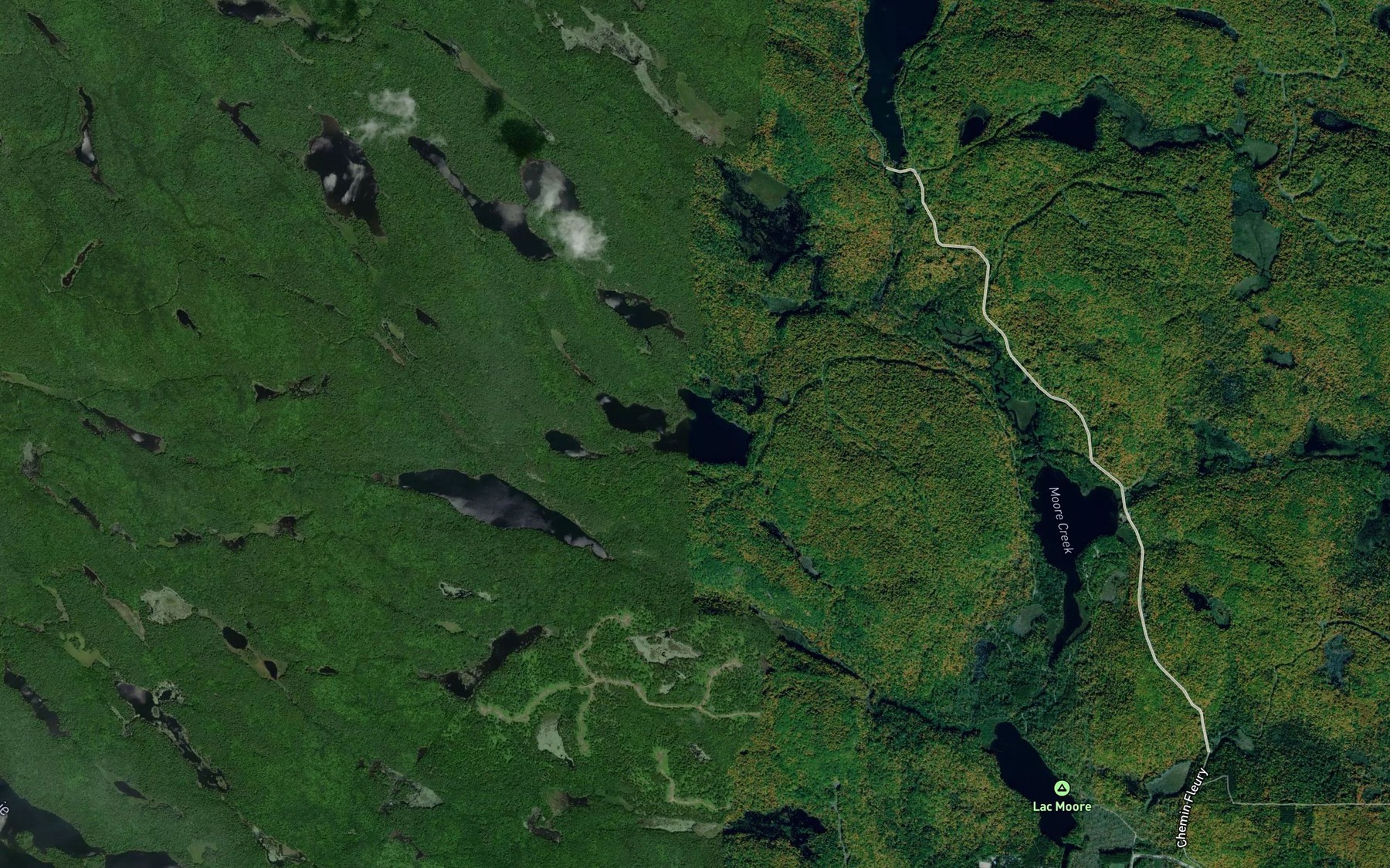 Satellite map of the Lac Farrell