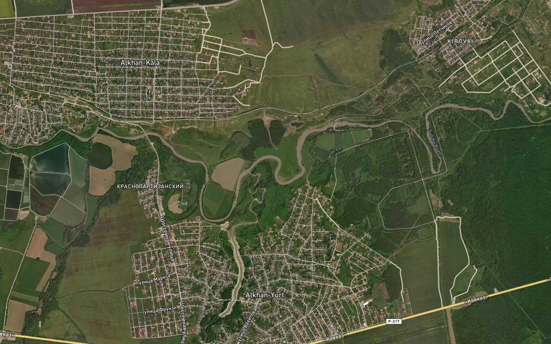 Satellite map of the Martan