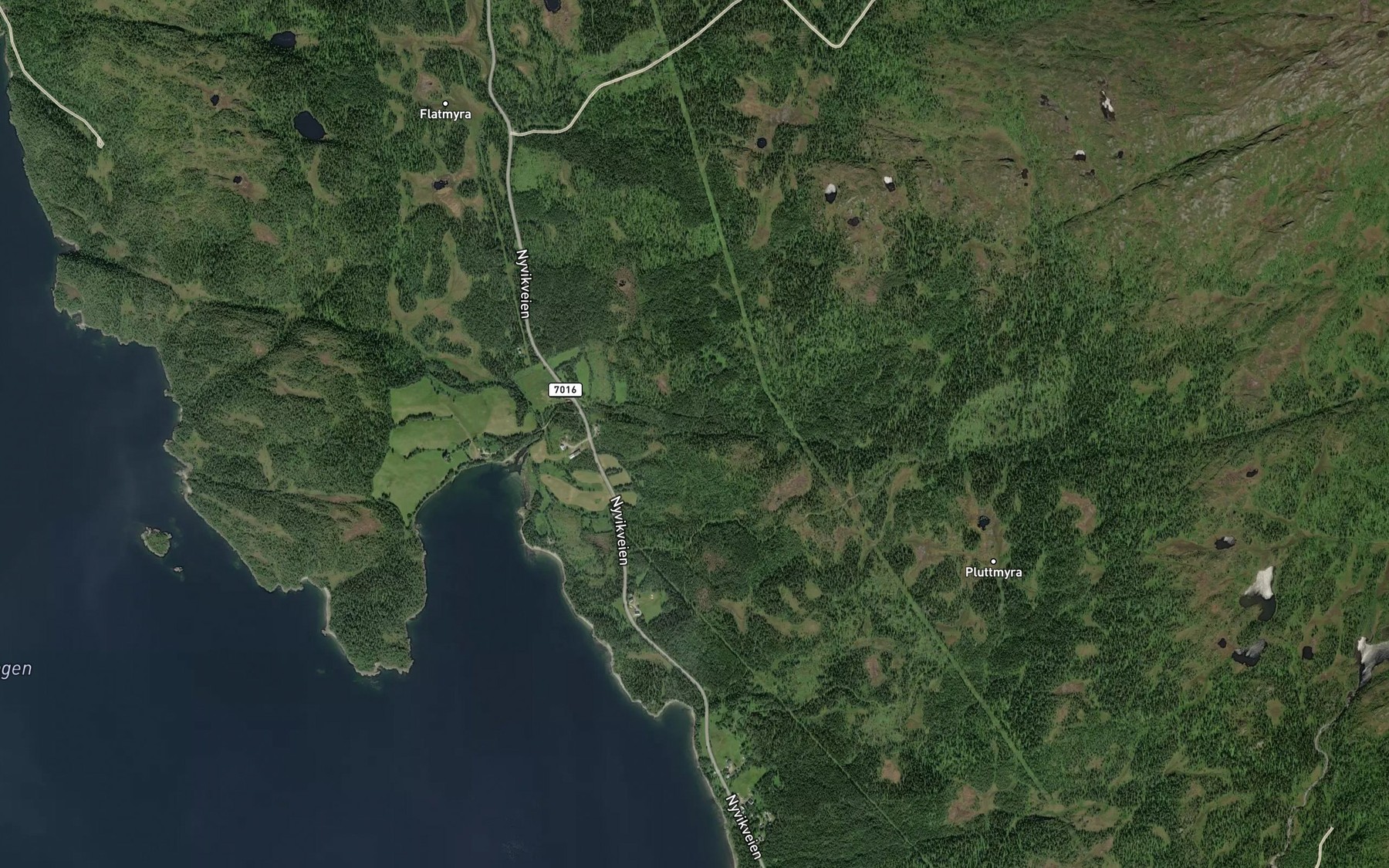 Satellite map of the Slattnesbekken
