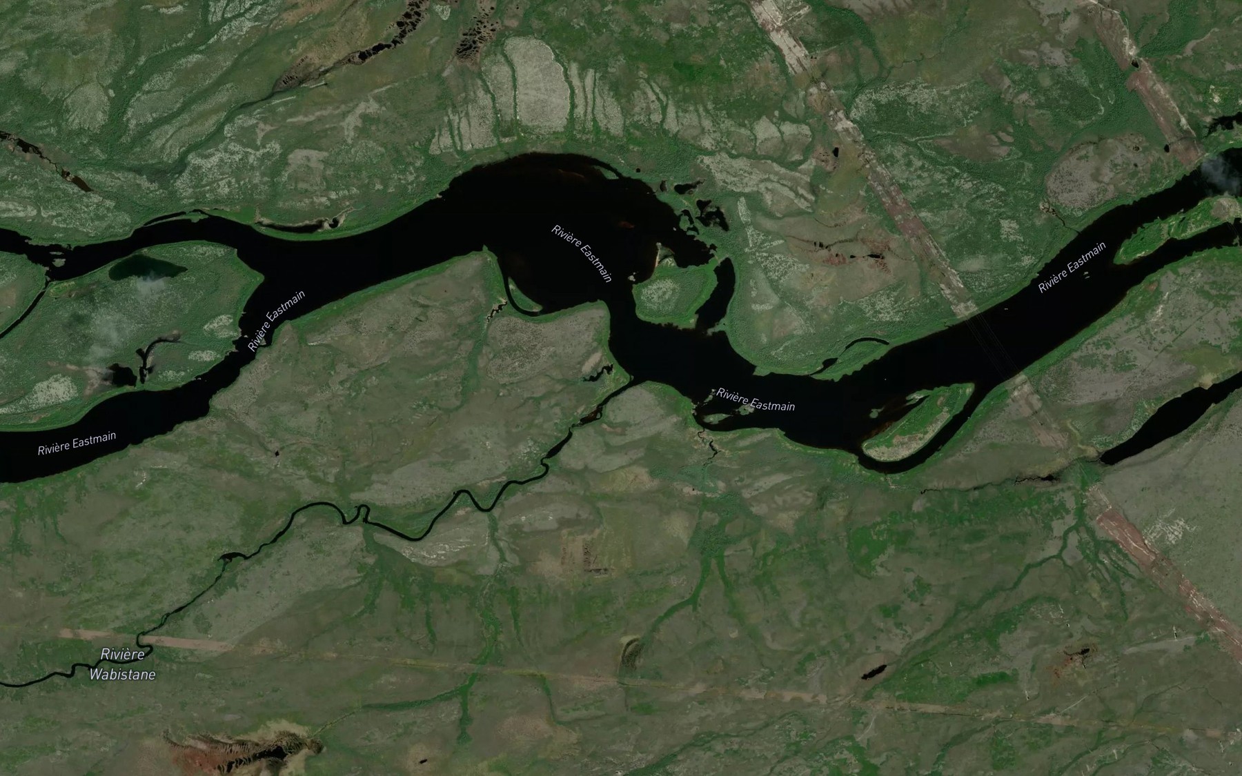 Satellite map of the Riviere Wabistane