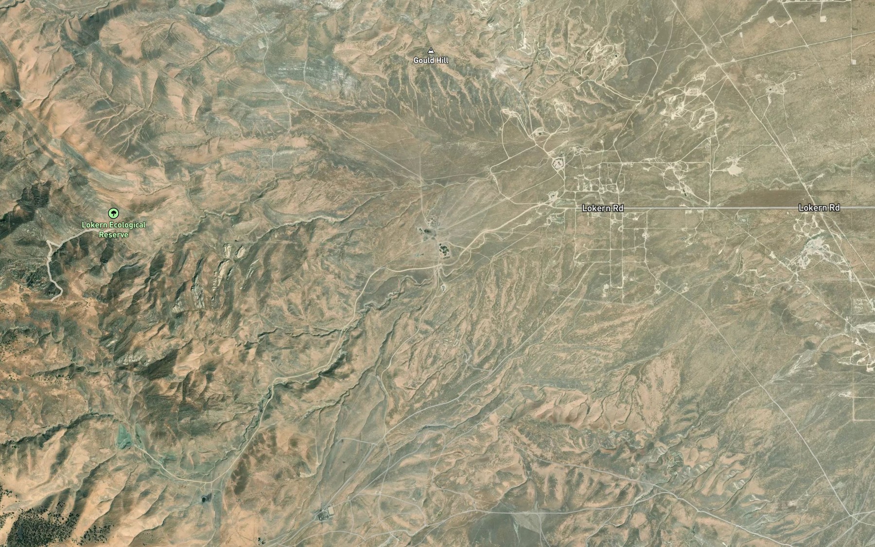 Satellite map of the Temblor Creek