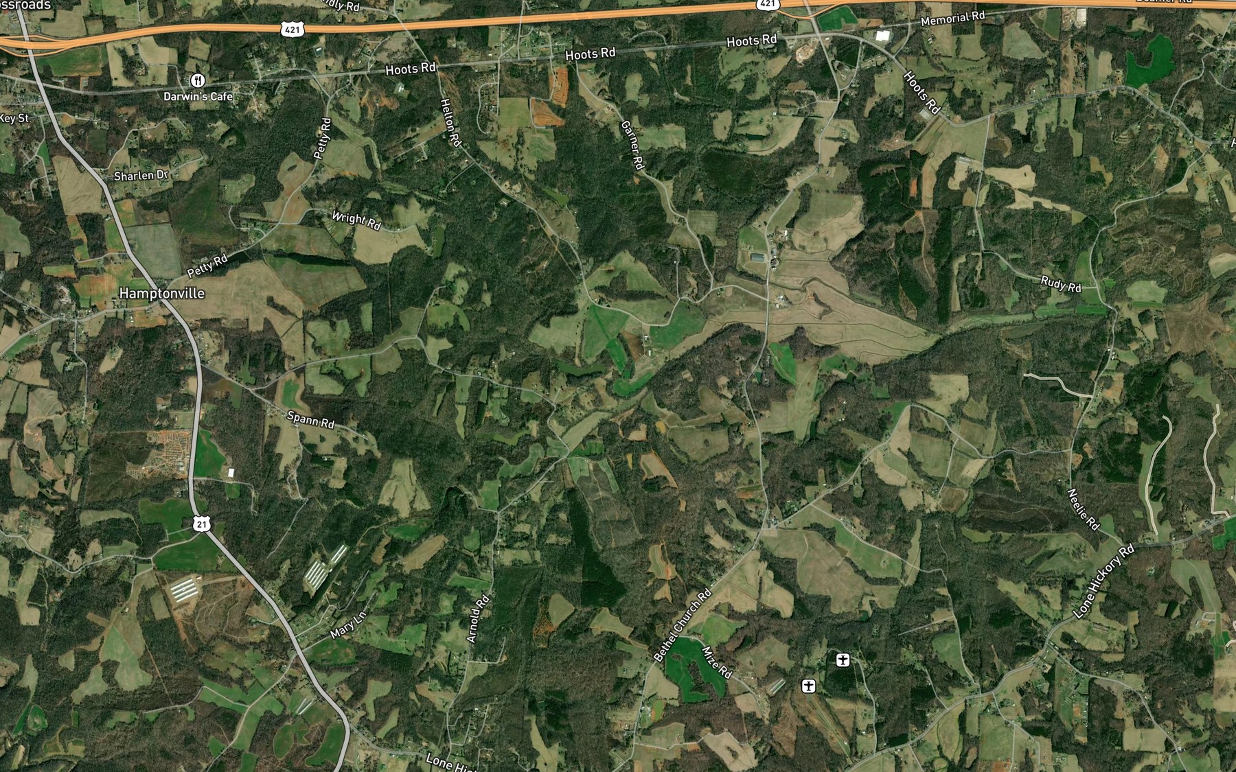 Satellite map of the Leslie Chamberlain Lake
