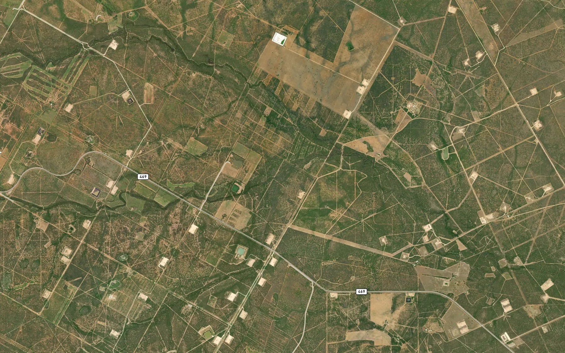 Satellite map of the Lewis Creek