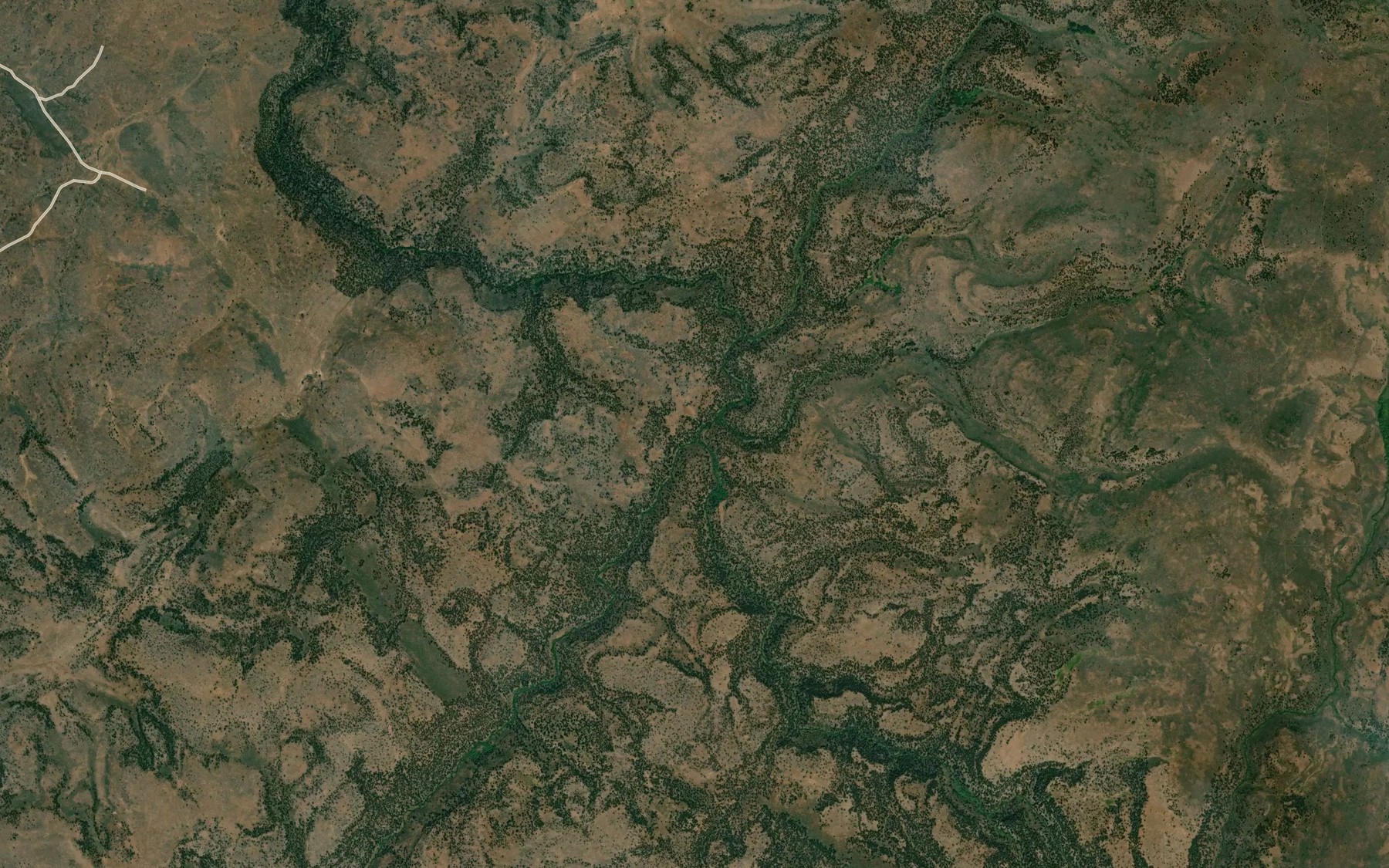 Satellite map of the Ankle Creek