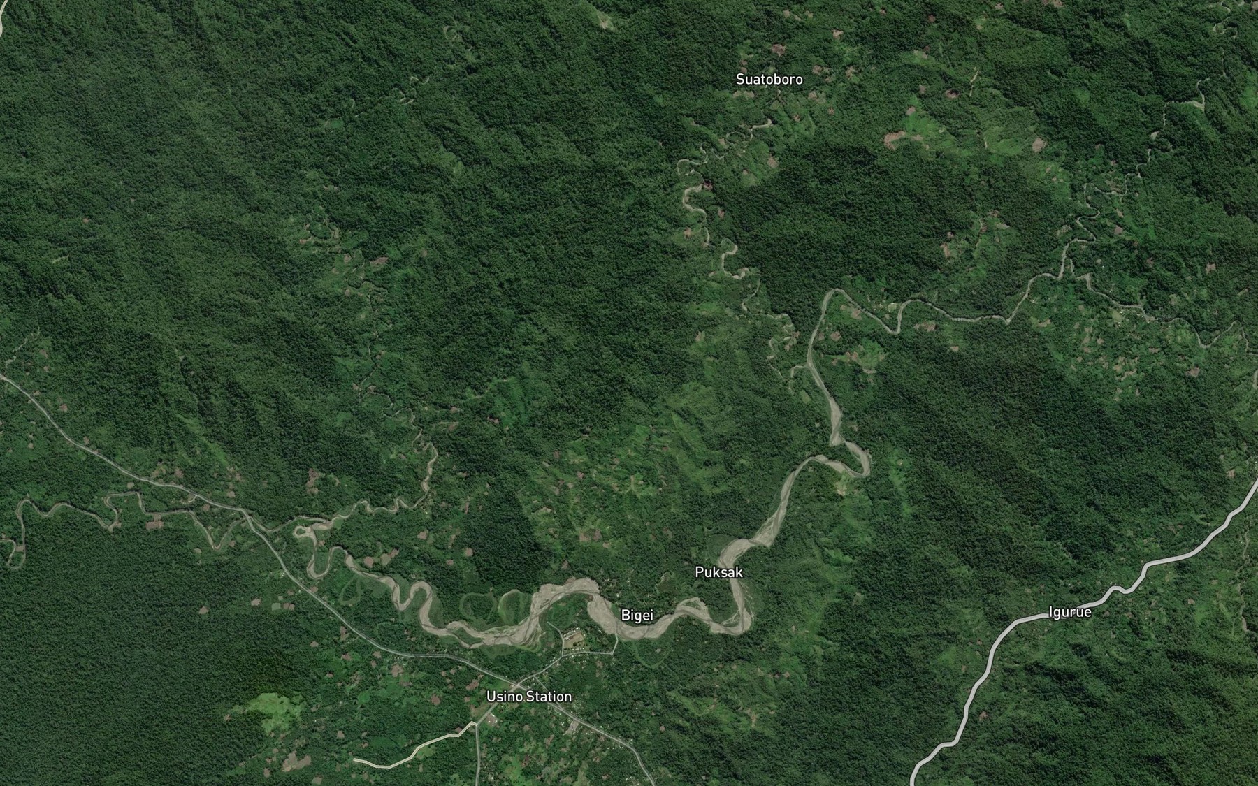 Satellite map of the Viar River