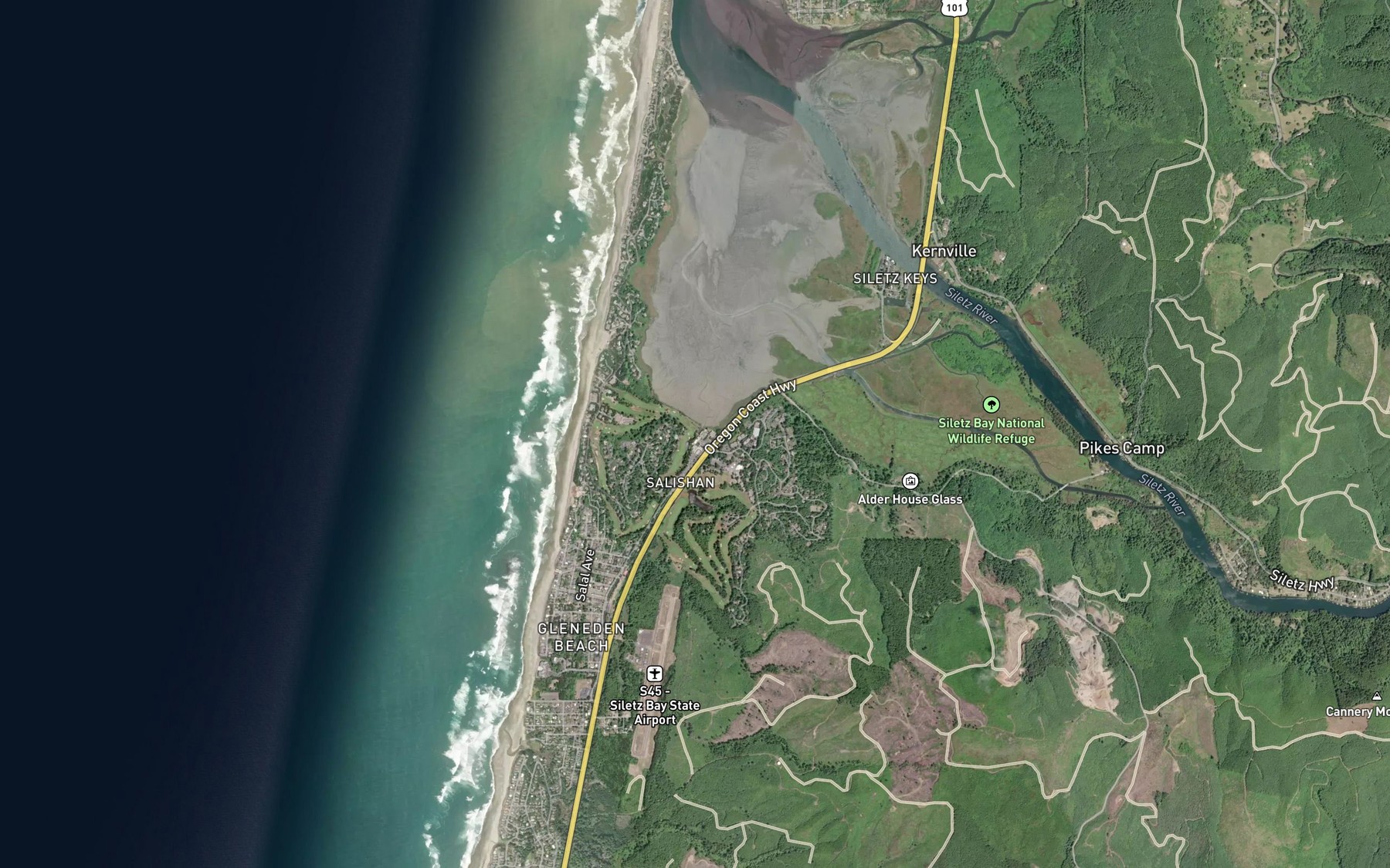 Satellite map of the Sijota Creek