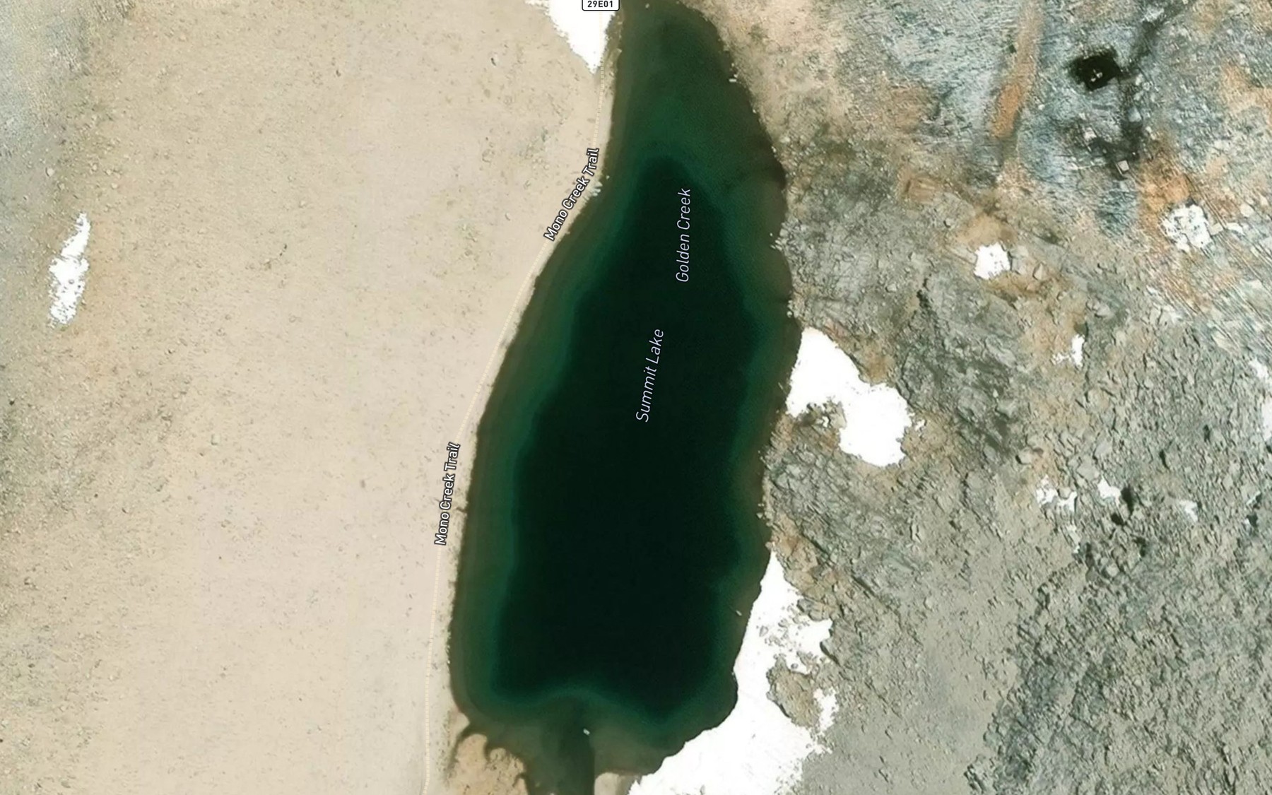 Satellite map of the Summit Lake