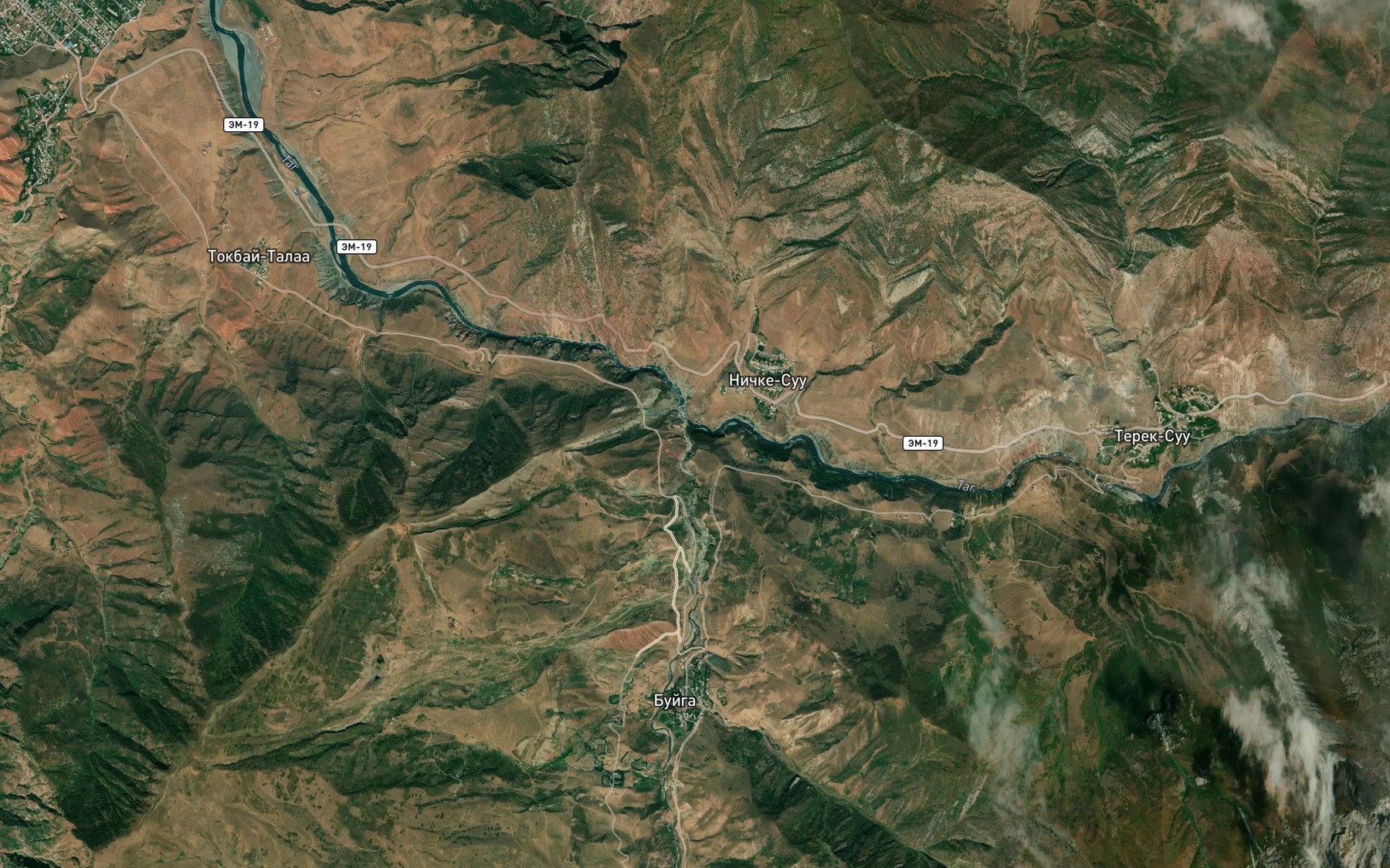 Satellite map of the Buyga
