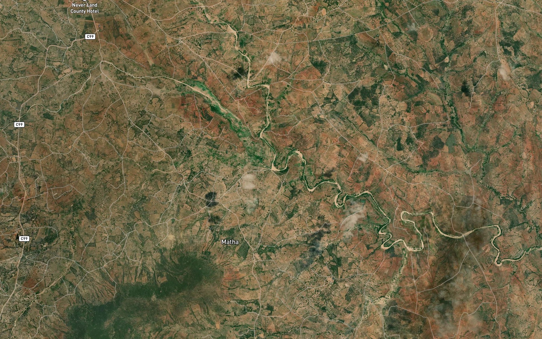 Satellite map of the Kyandia