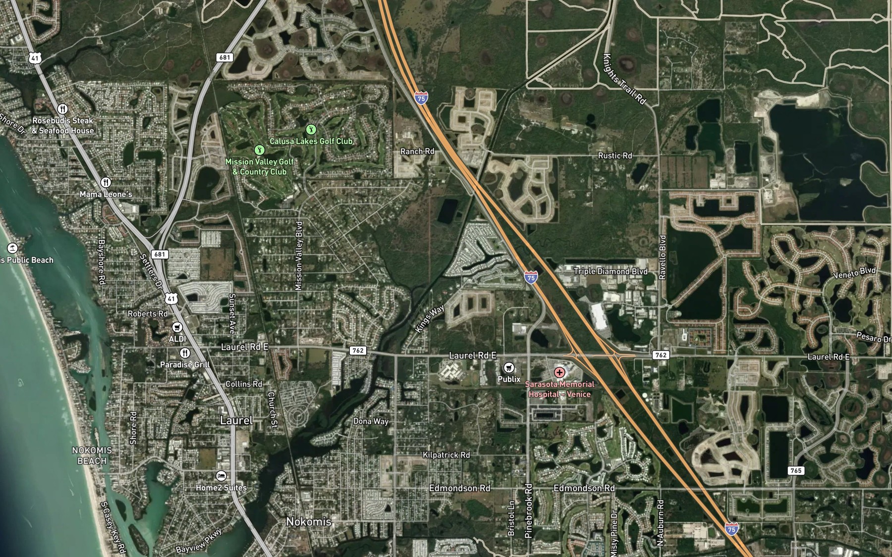 Satellite map of the Salt Creek