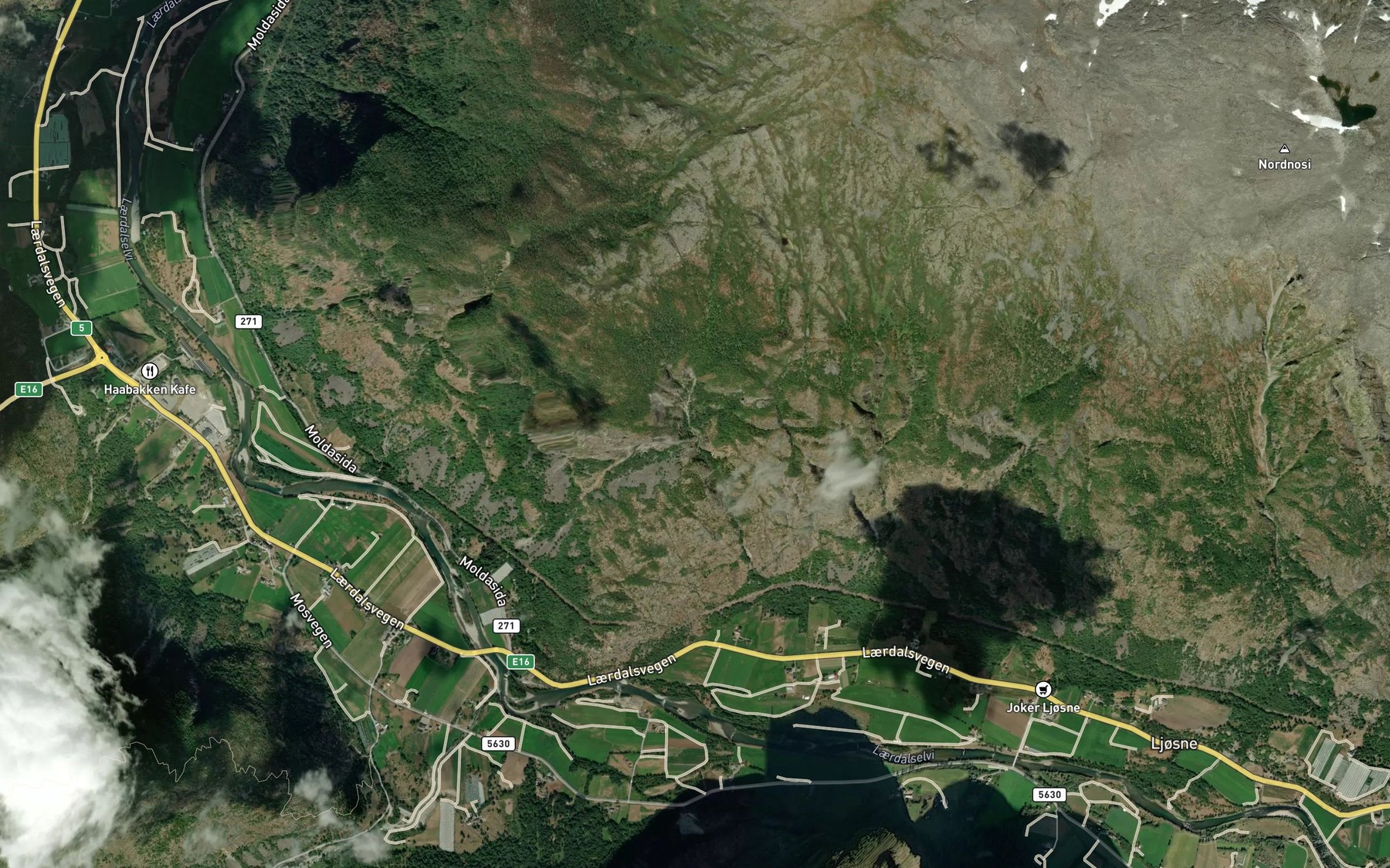 Satellite map of the Sandbakkfossen