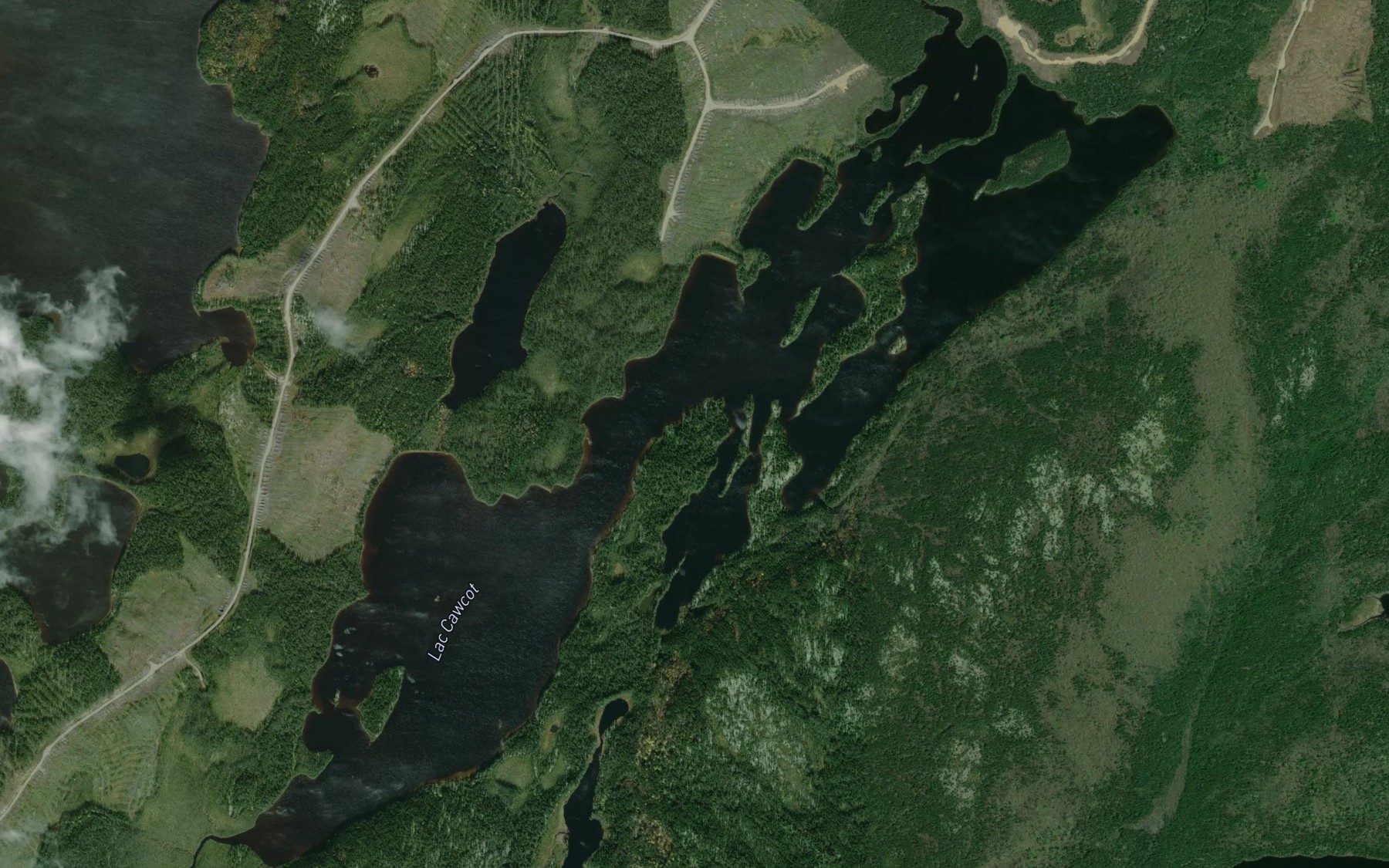 Satellite map of the Lac Cawcot