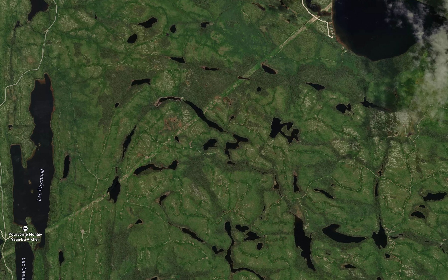 Satellite map of the Lac Jeune-Homme