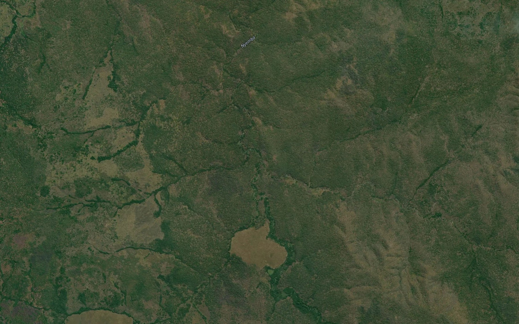 Satellite map of the Luilwa