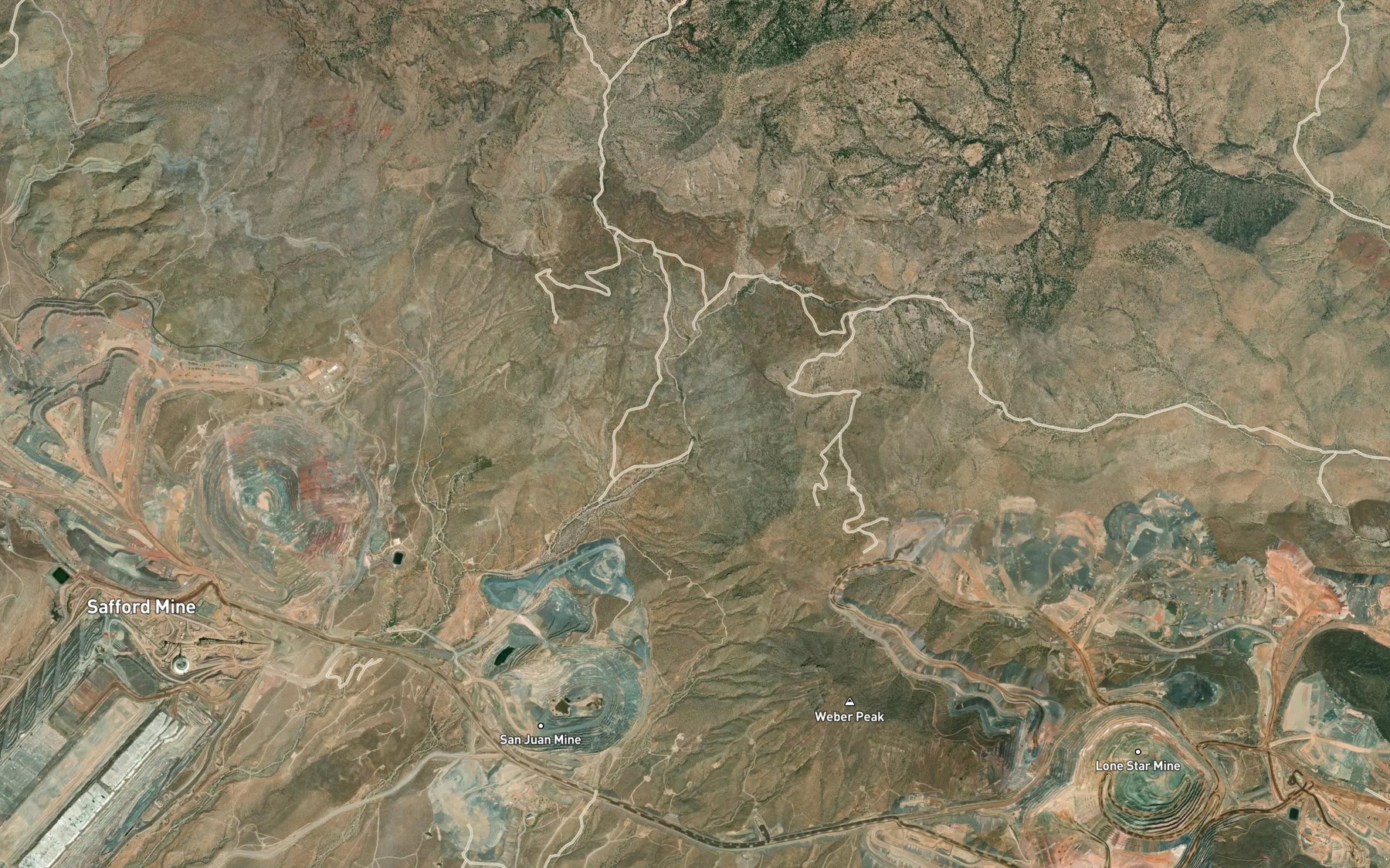 Satellite map of the Walnut Springs