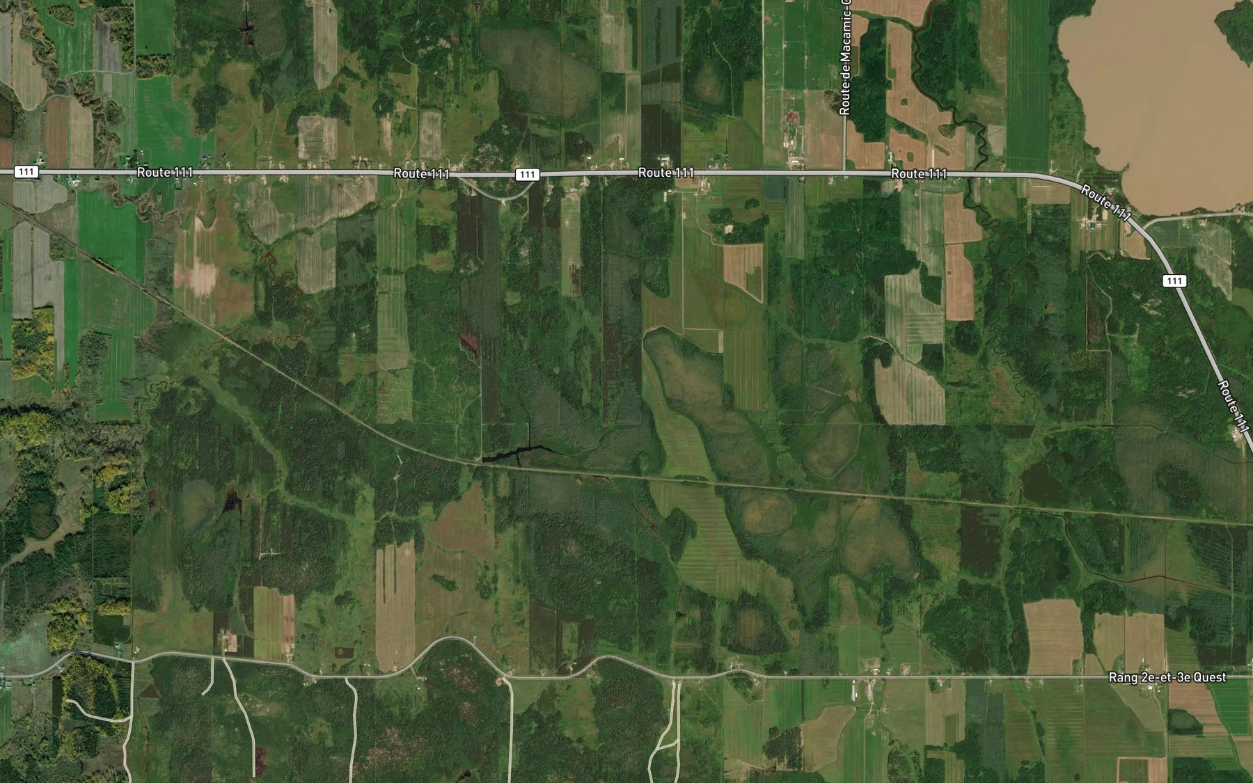 Satellite map of the Branche Melancon