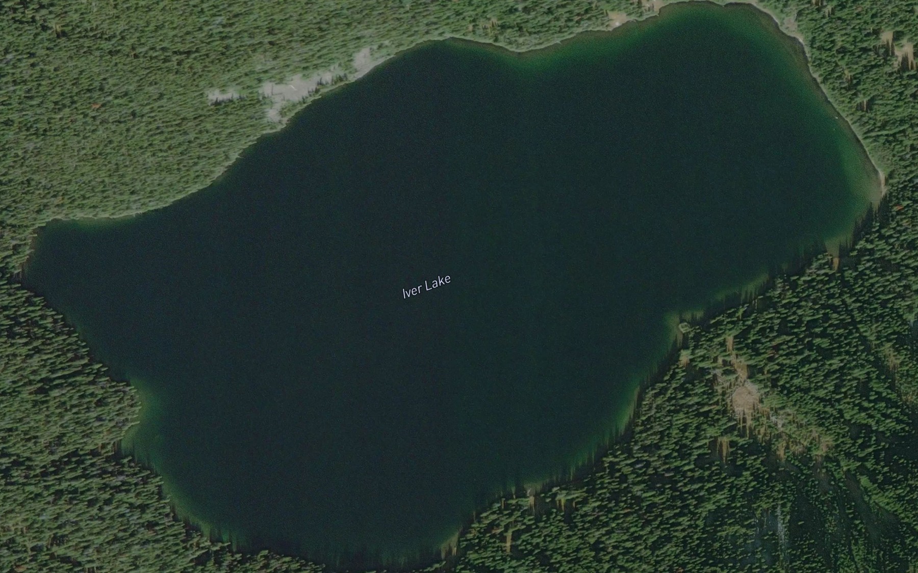 Satellite map of the Iver Lake