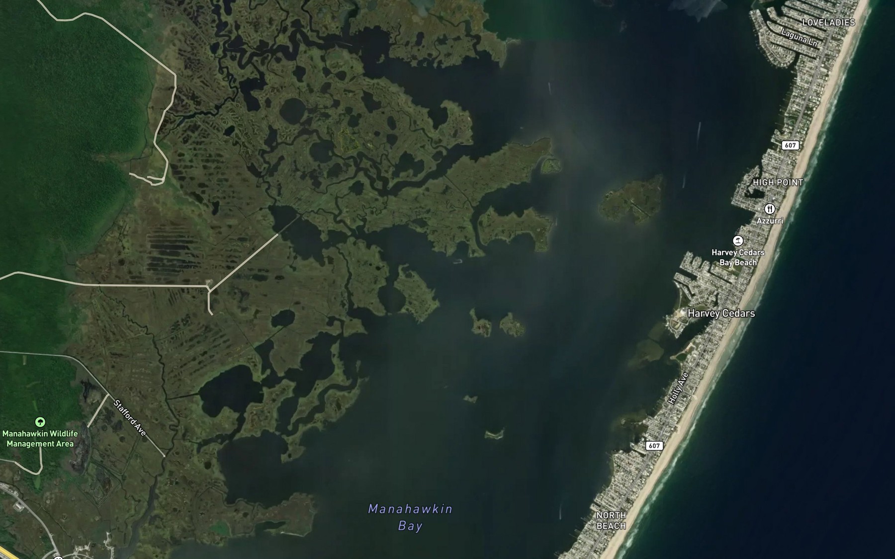 Satellite map of the Big Flat Creek