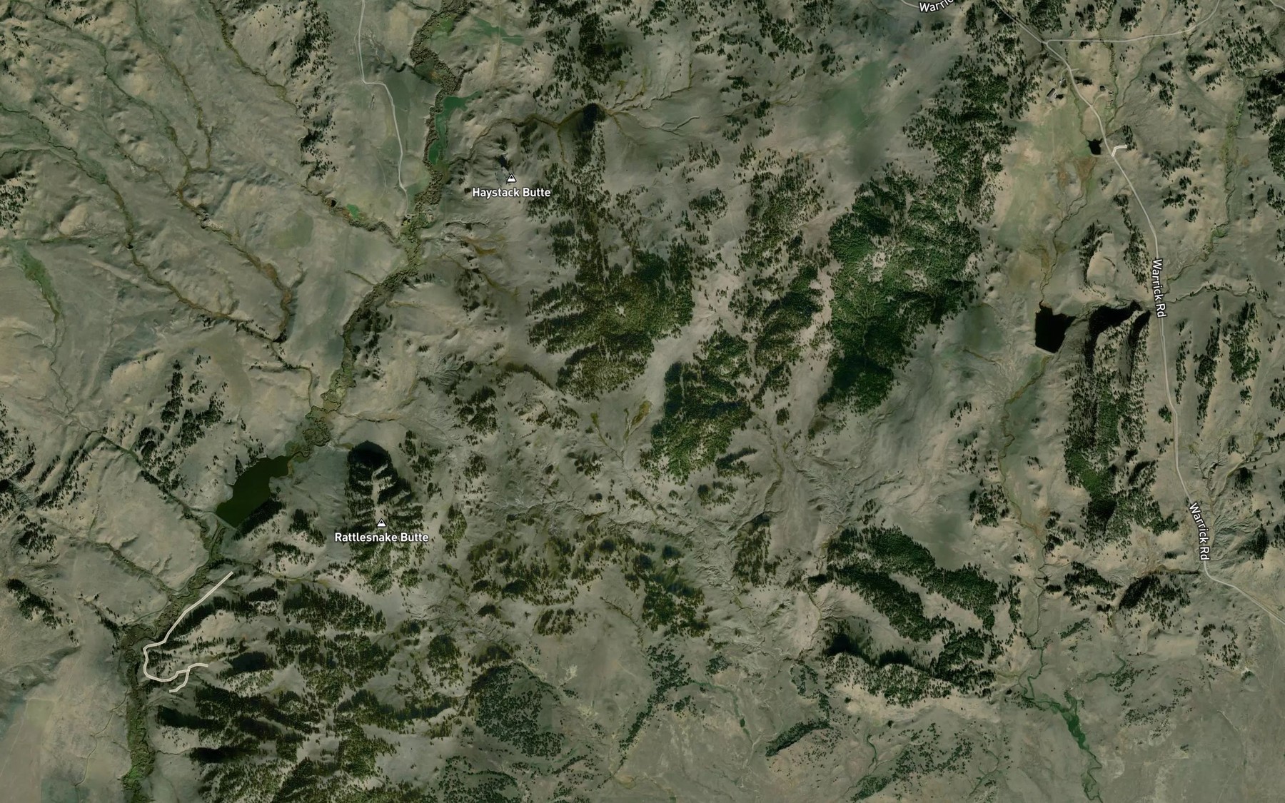 Satellite map of the Bills Spring