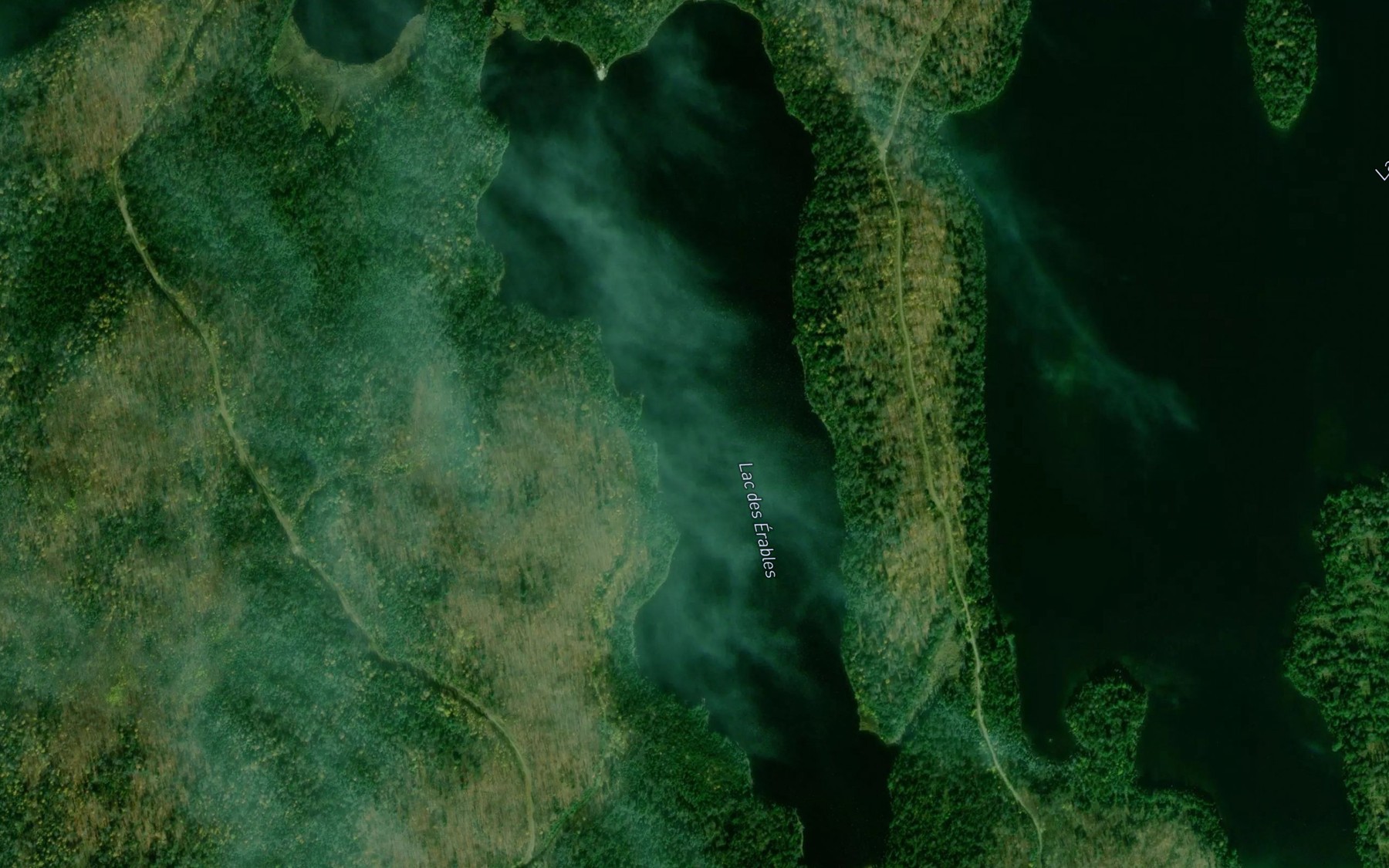 Satellite map of the Lac des Erables